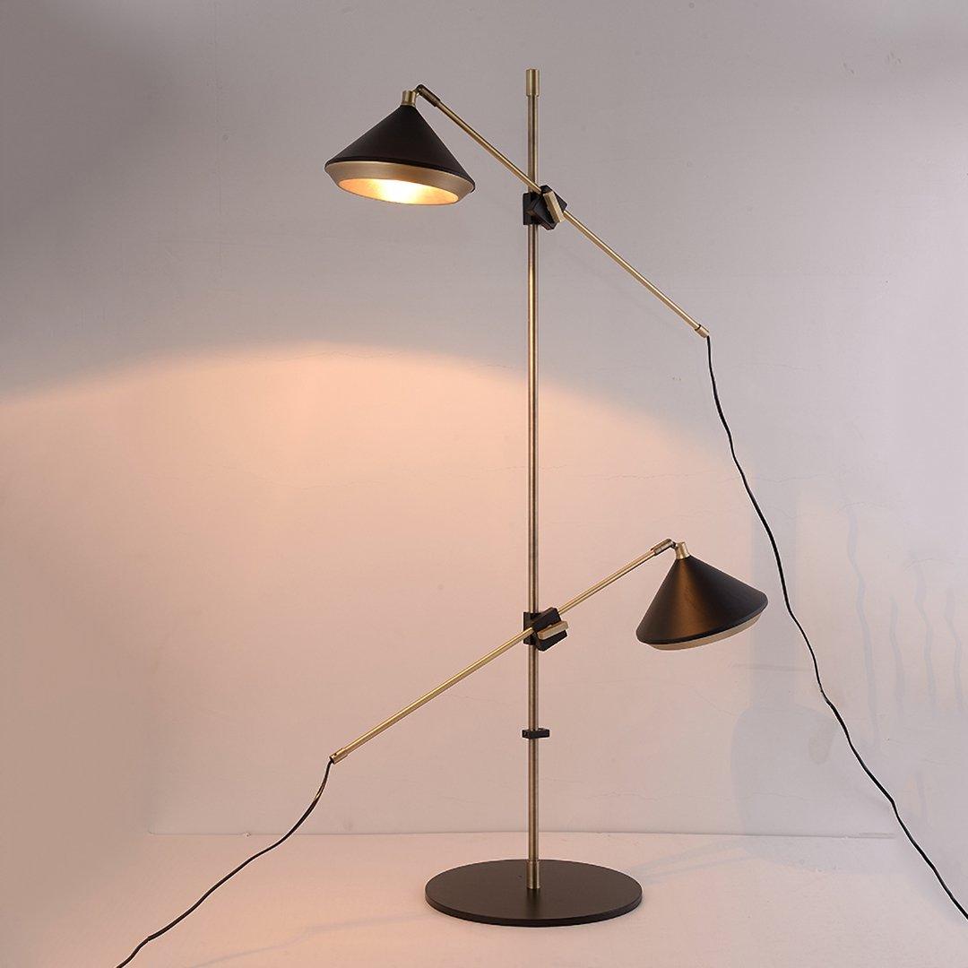 Mylirir Art Deco Brass Floor Lamp