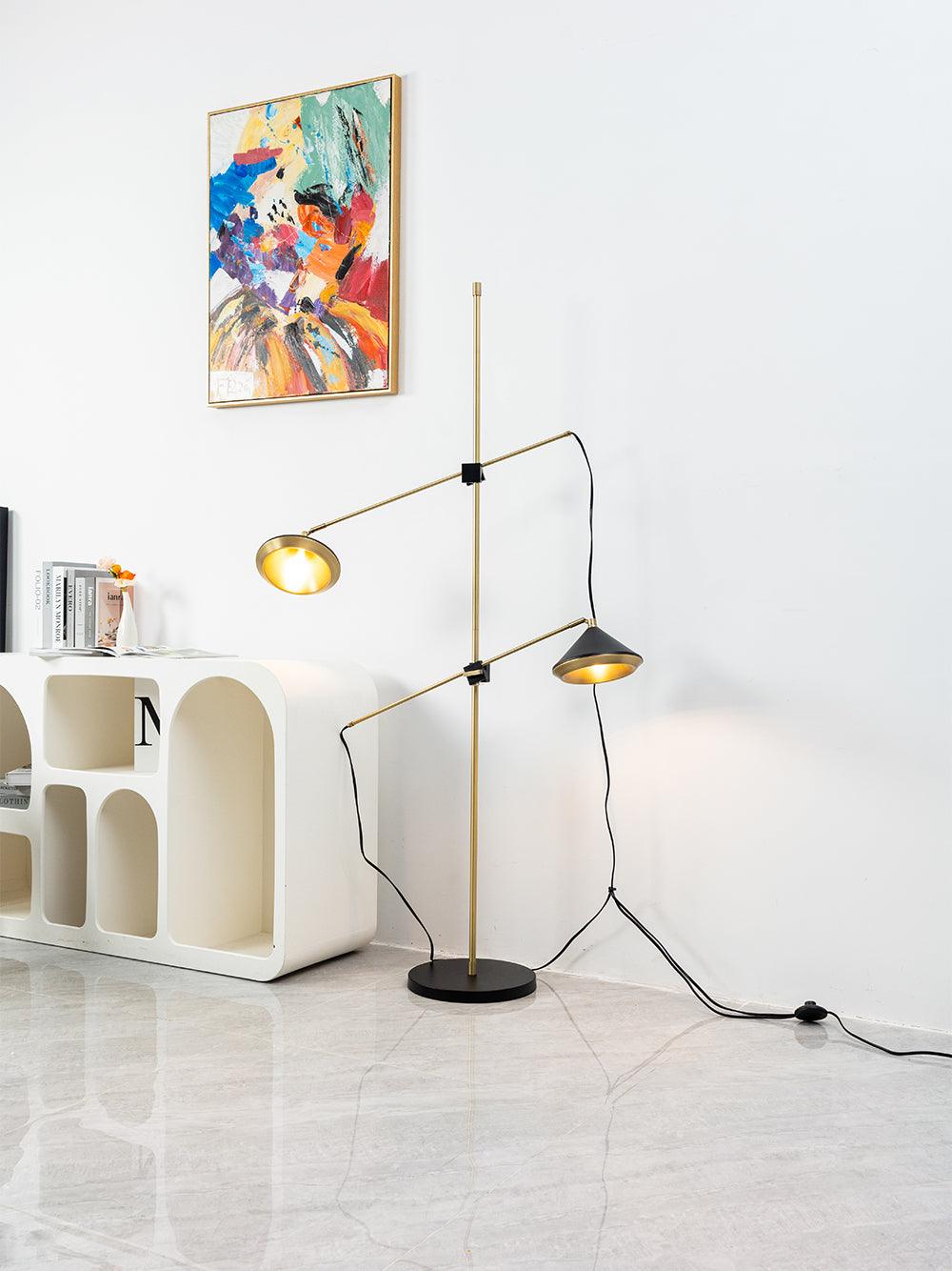 Mylirir Art Deco Brass Floor Lamp