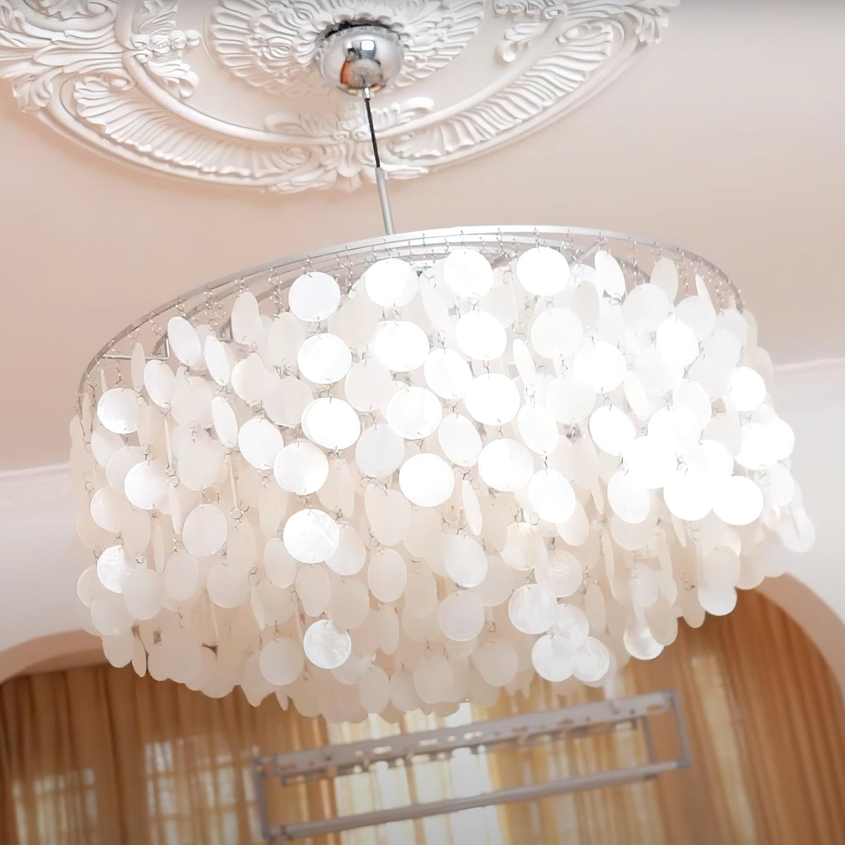 Rivena Pendant Lamp Round Shell Ring