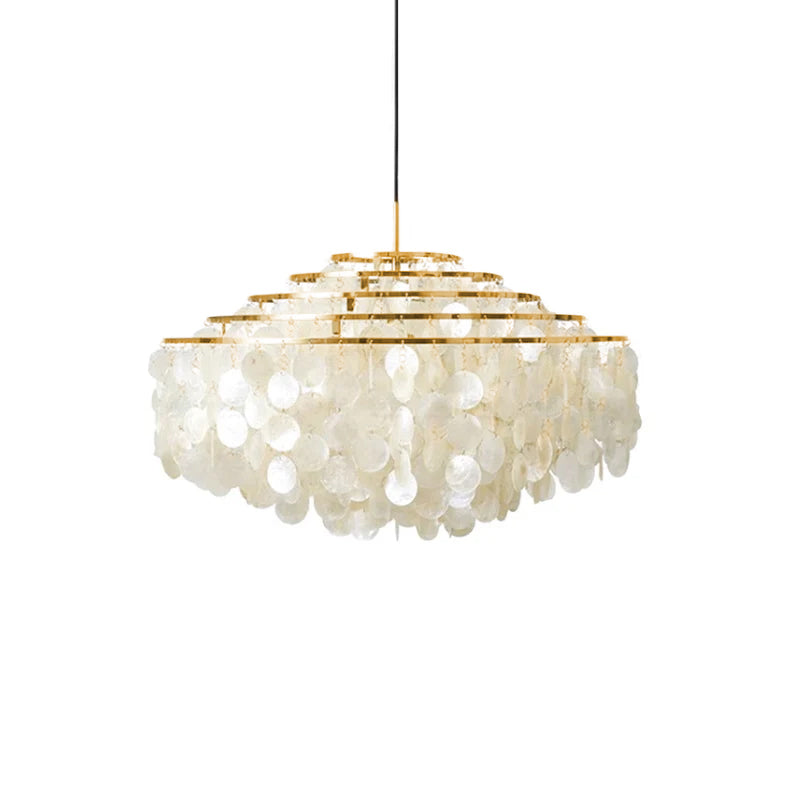 Rivena Pendant Lamp Round Shell Ring