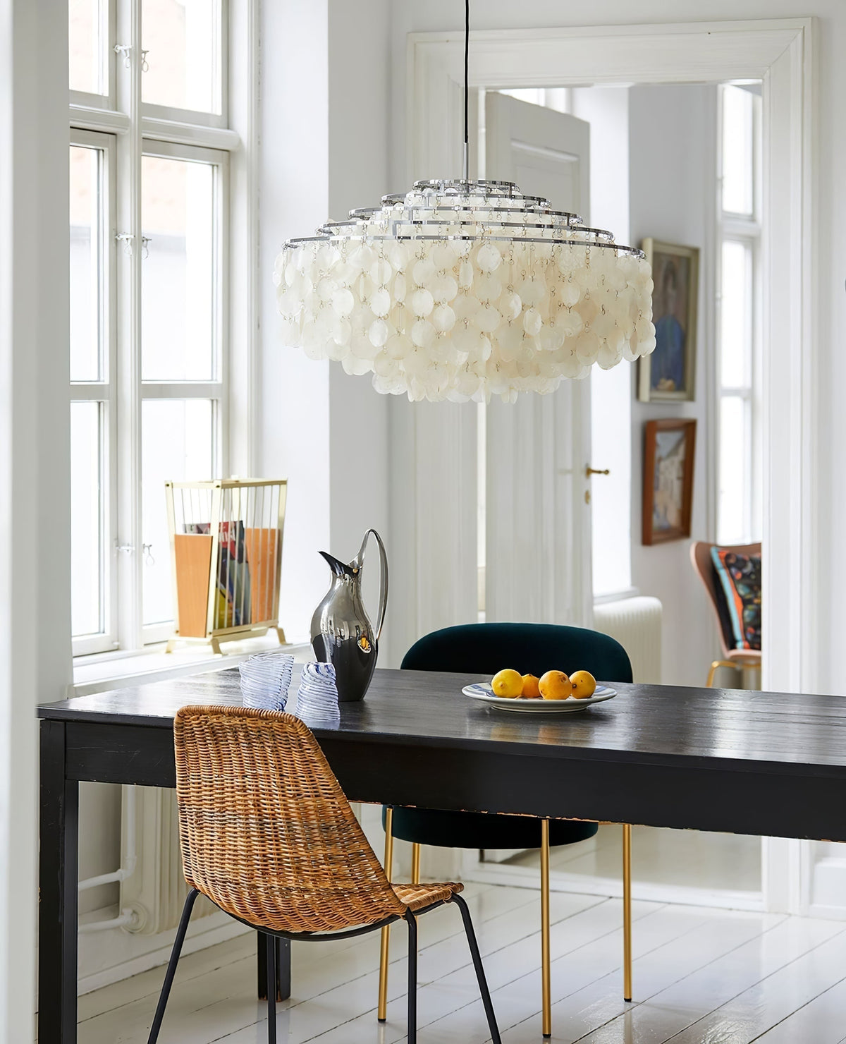 Rivena Pendant Lamp Round Shell Ring