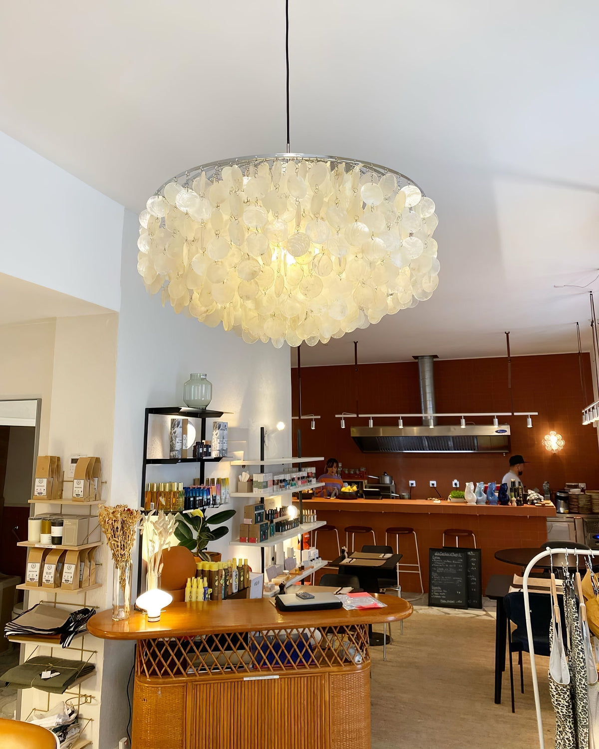 Rivena Pendant Lamp Round Shell Ring