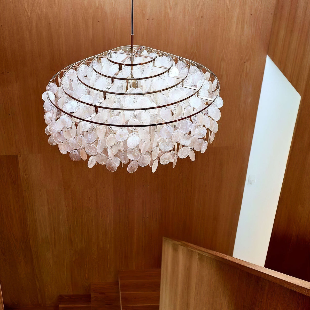 Rivena Pendant Lamp Round Shell Ring