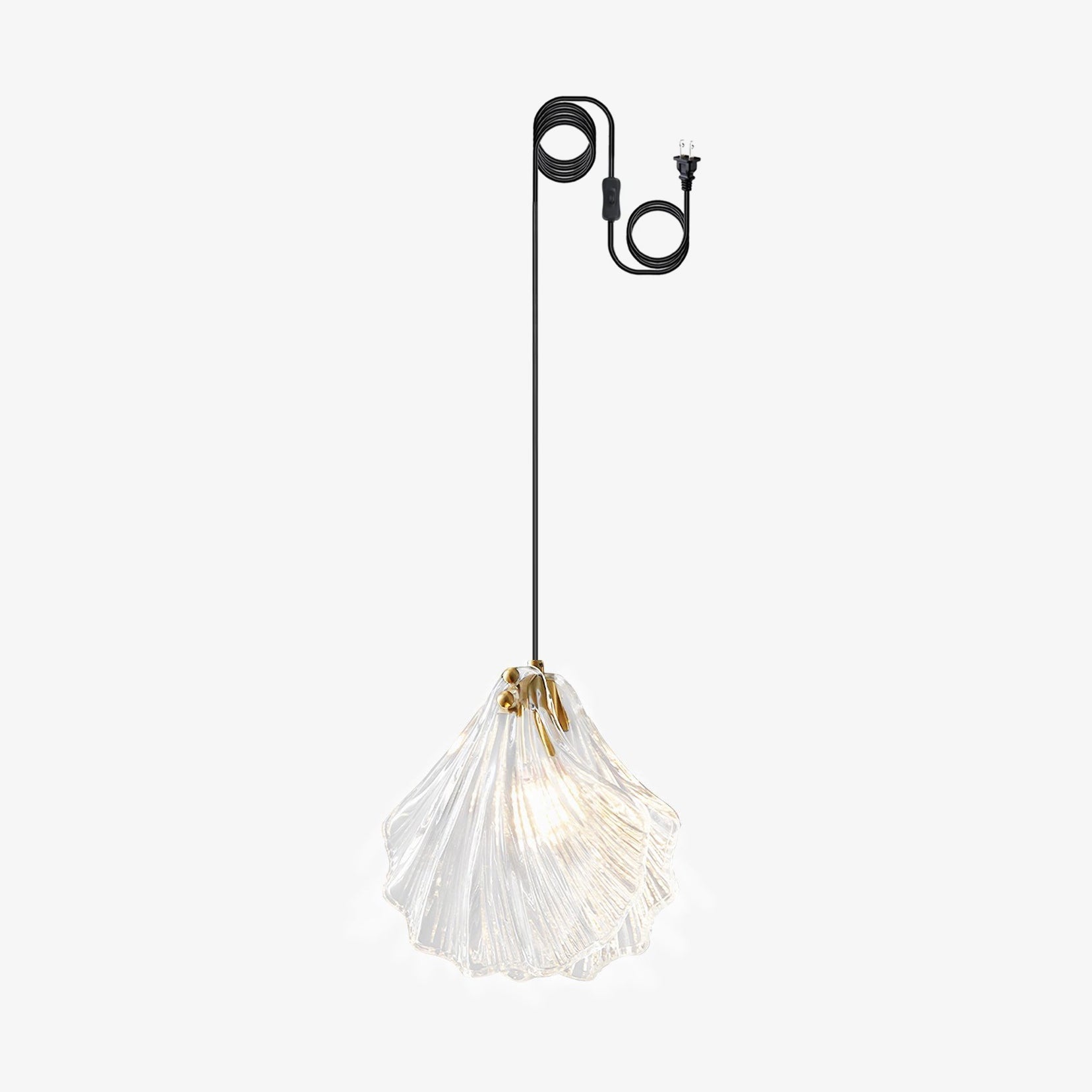 Covene Nordic Art Shell Mini Swag Glass Pendant Light