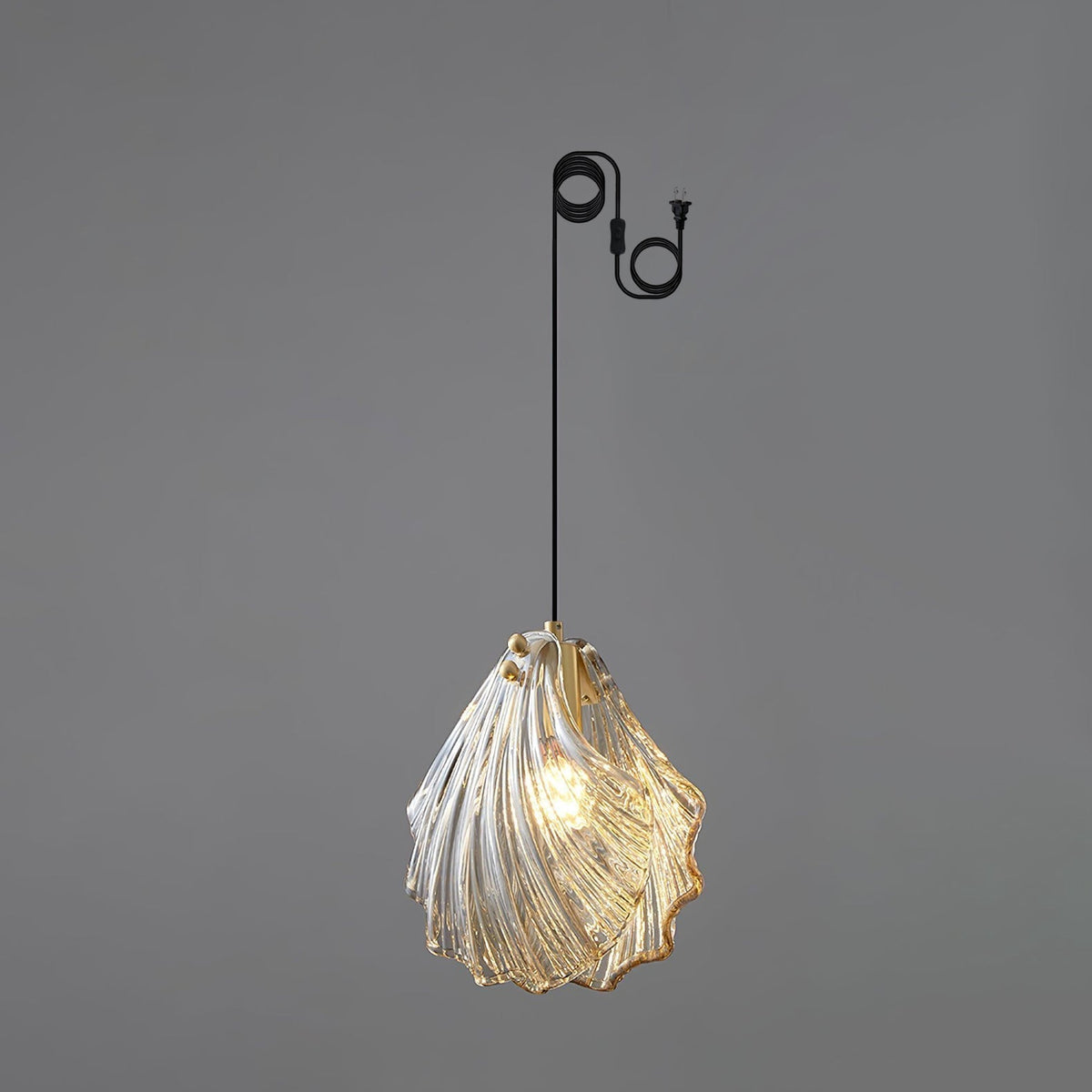 Covene Nordic Art Shell Mini Swag Glass Pendant Light