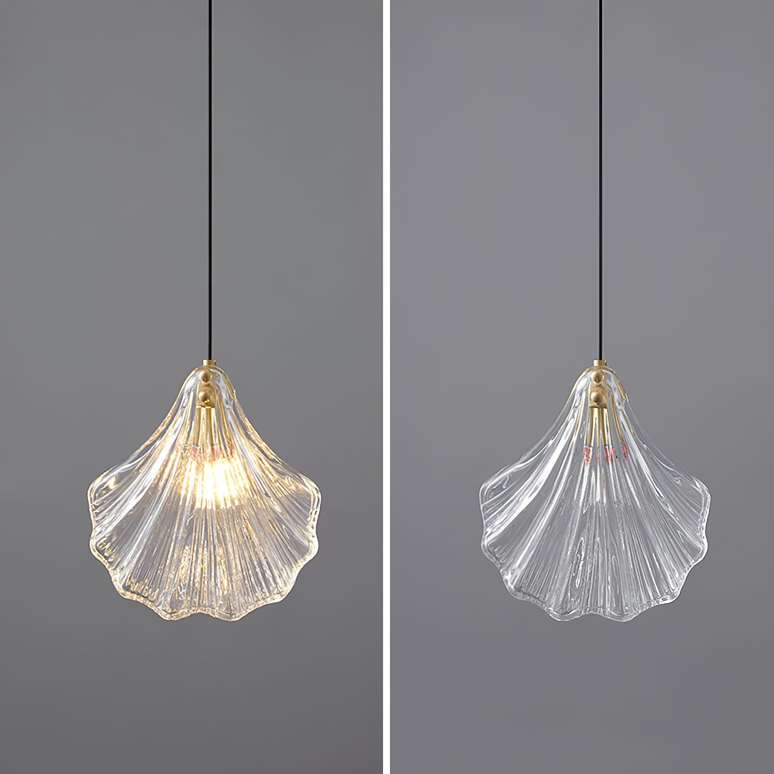 Covene Nordic Art Shell Mini Swag Glass Pendant Light