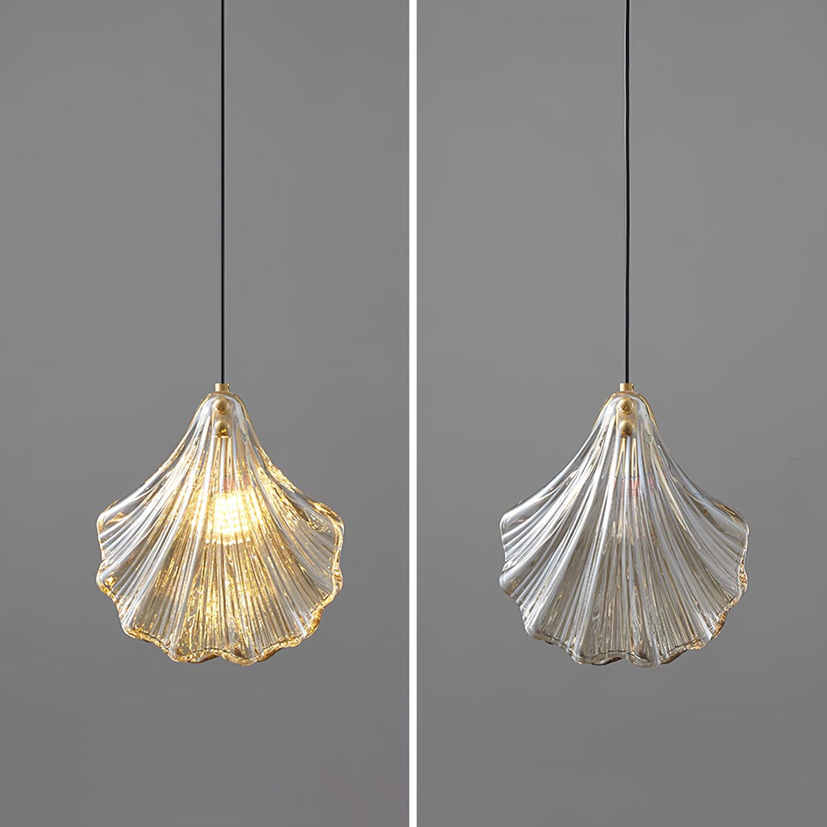 Covene Nordic Art Shell Mini Swag Glass Pendant Light