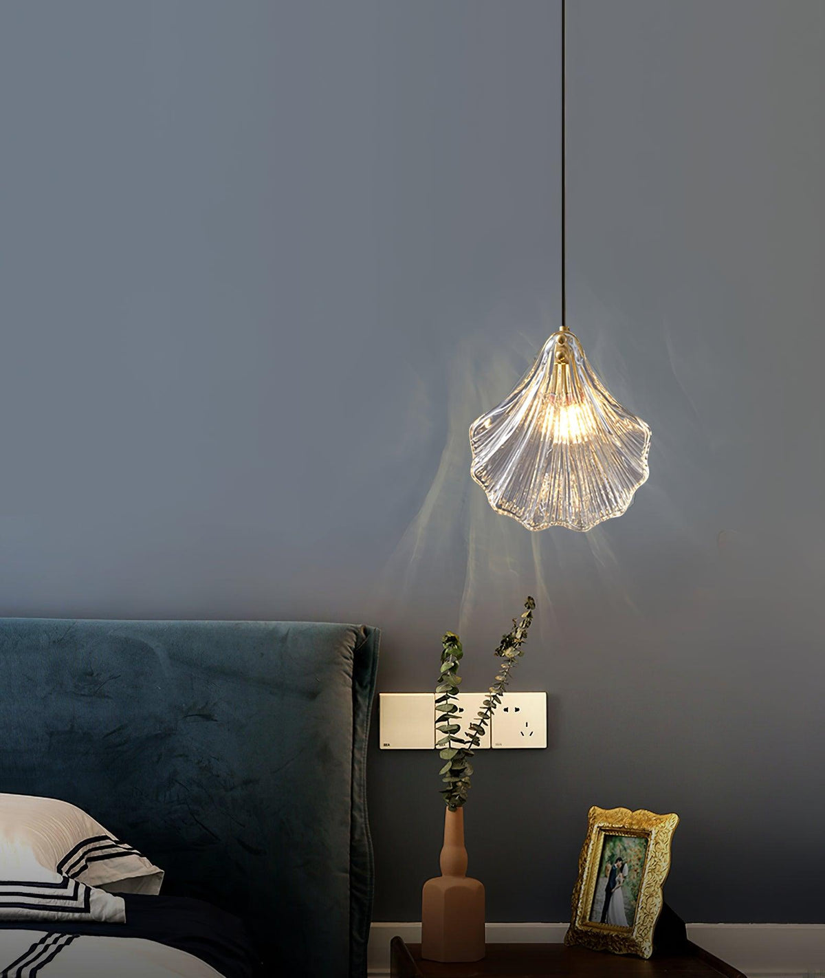 Covene Nordic Art Shell Mini Swag Glass Pendant Light