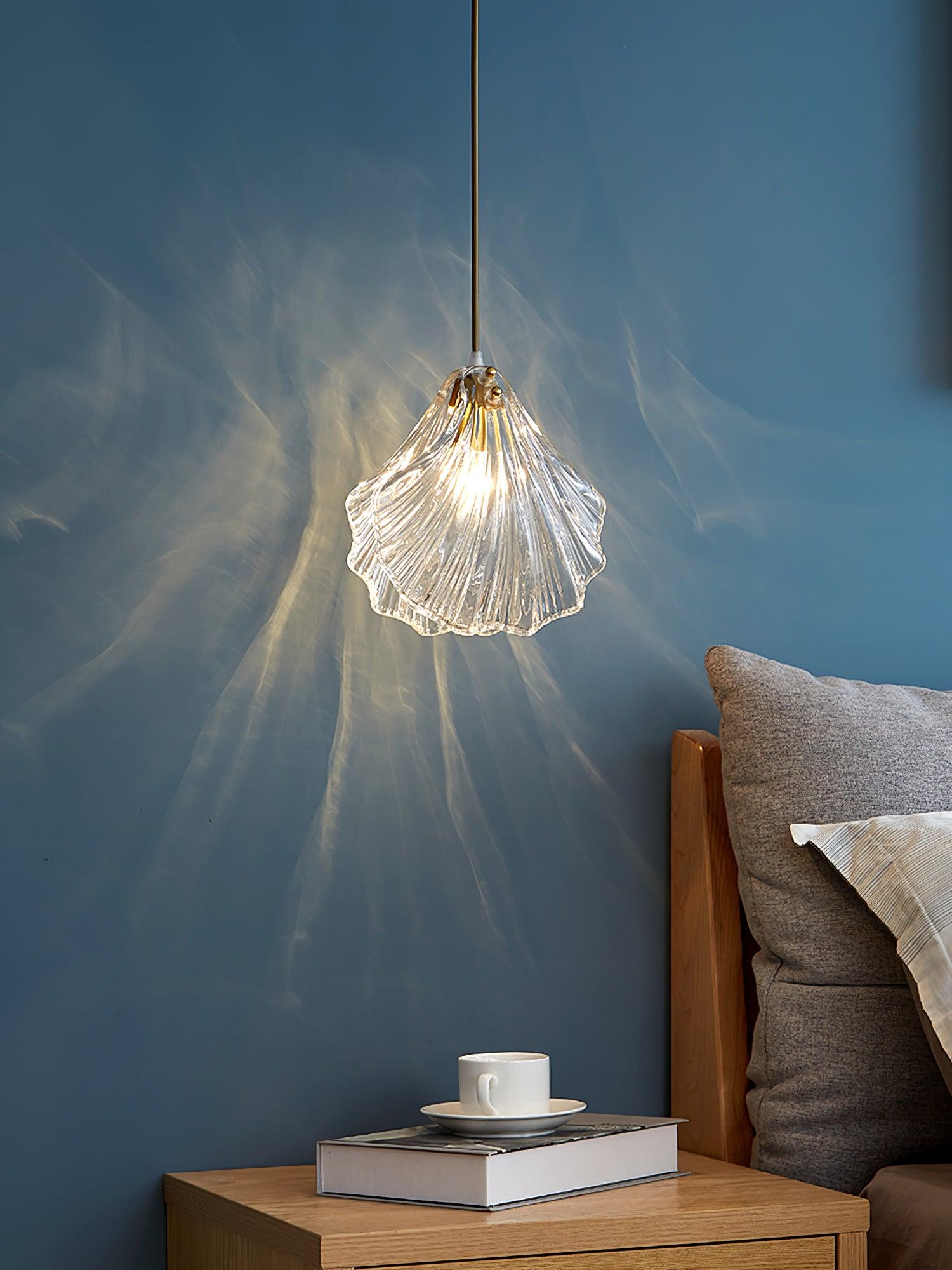 Covene Nordic Art Shell Mini Swag Glass Pendant Light