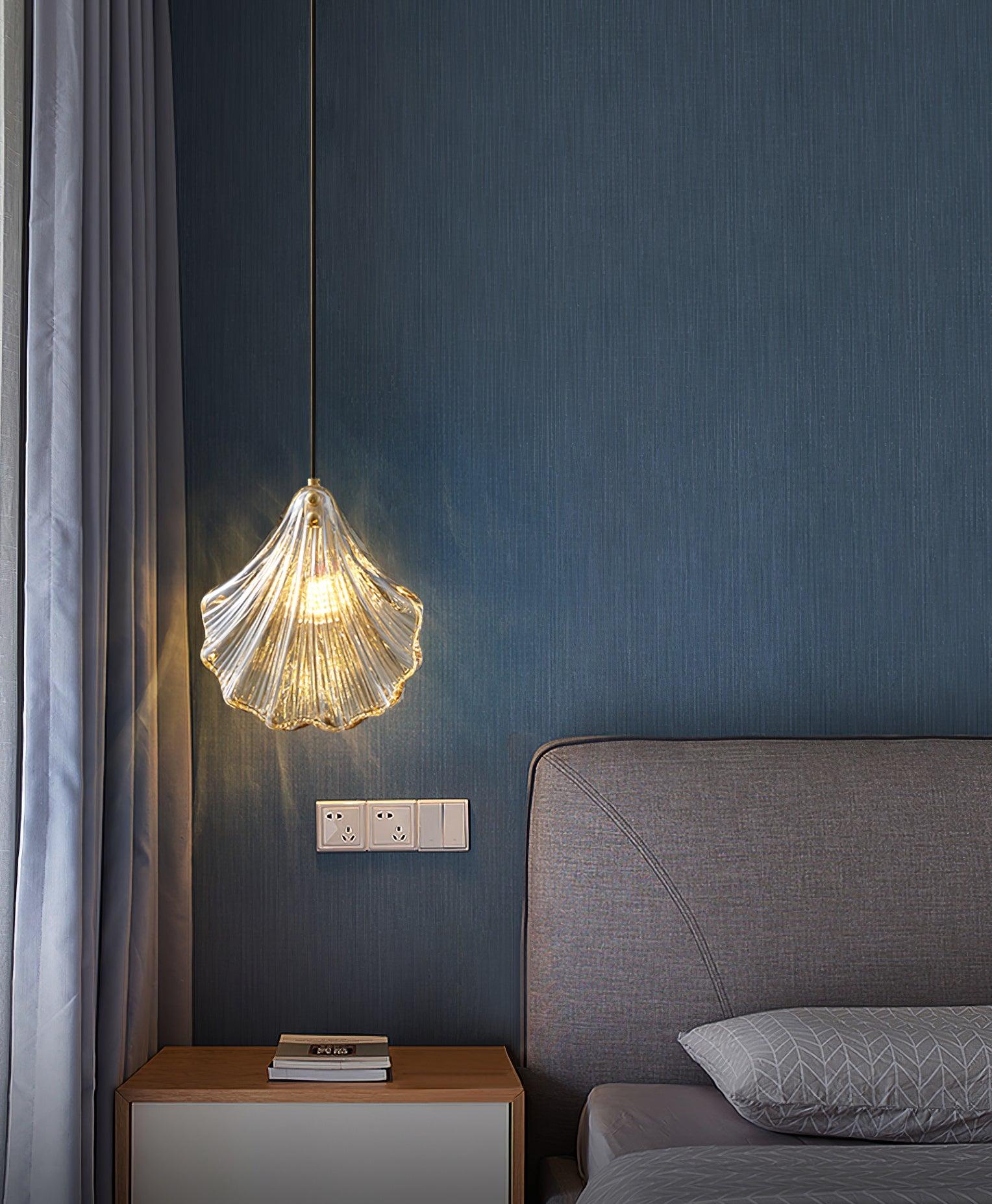 Covene Nordic Art Shell Mini Swag Glass Pendant Light