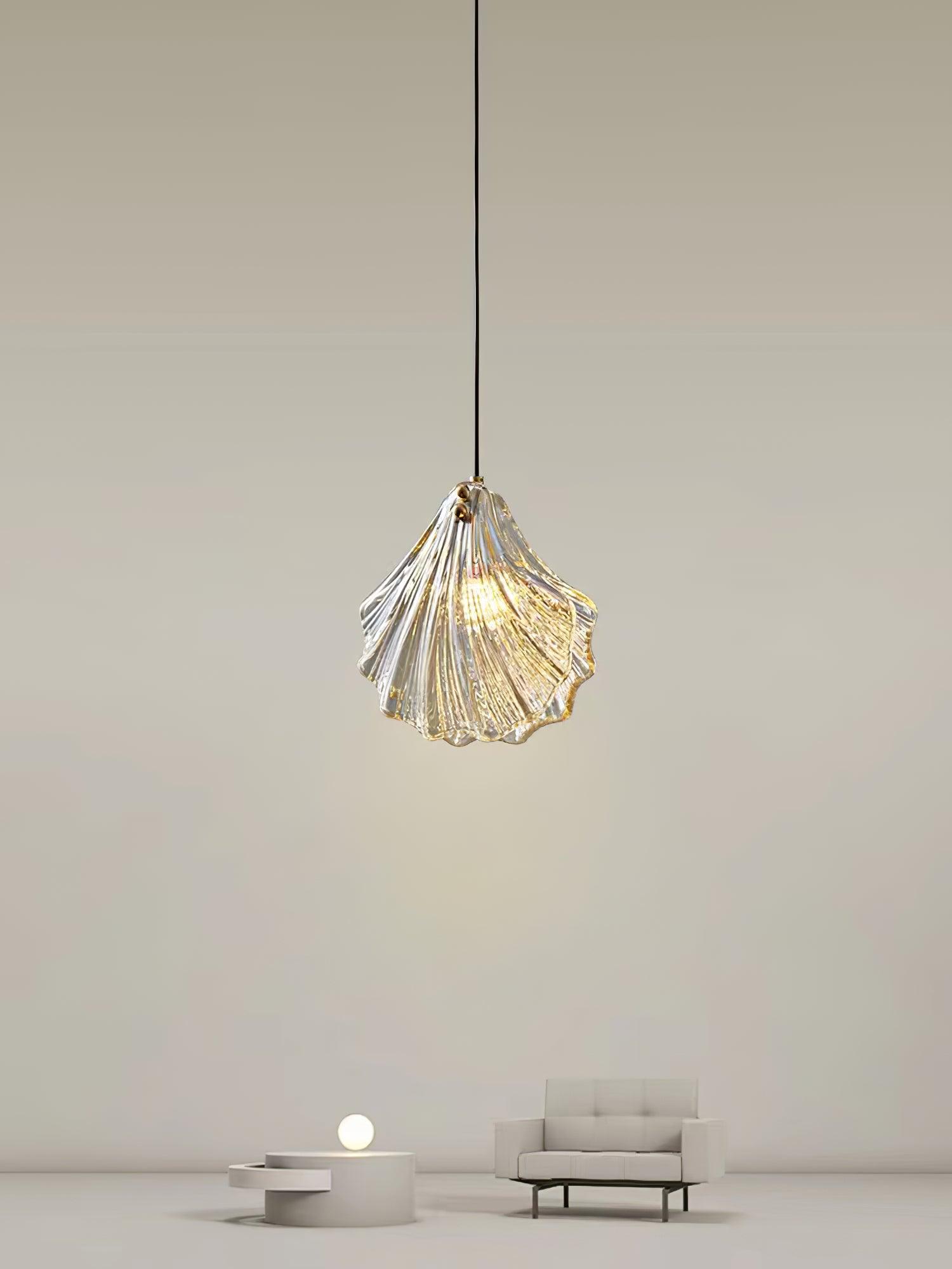 Covene Nordic Art Shell Mini Swag Glass Pendant Light