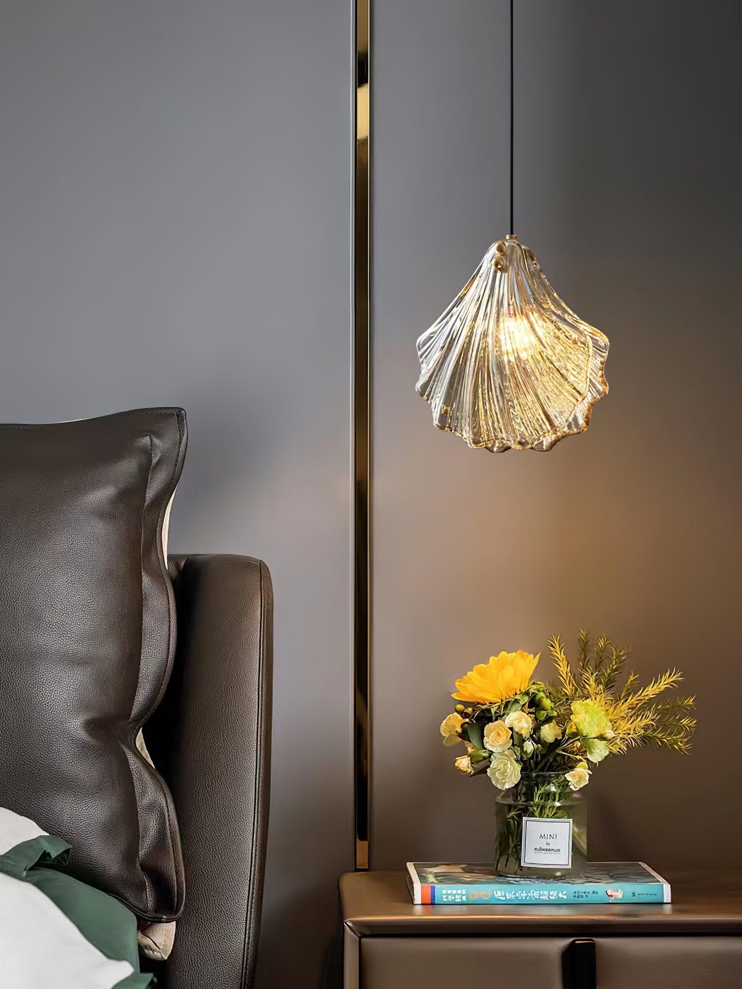 Covene Nordic Art Shell Mini Swag Glass Pendant Light