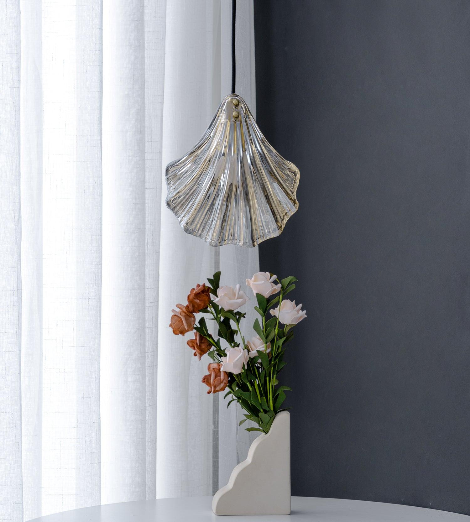 Covene Nordic Art Shell Mini Swag Glass Pendant Light
