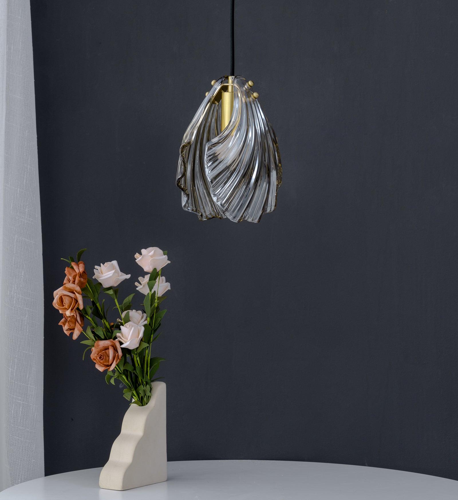 Covene Nordic Art Shell Mini Swag Glass Pendant Light