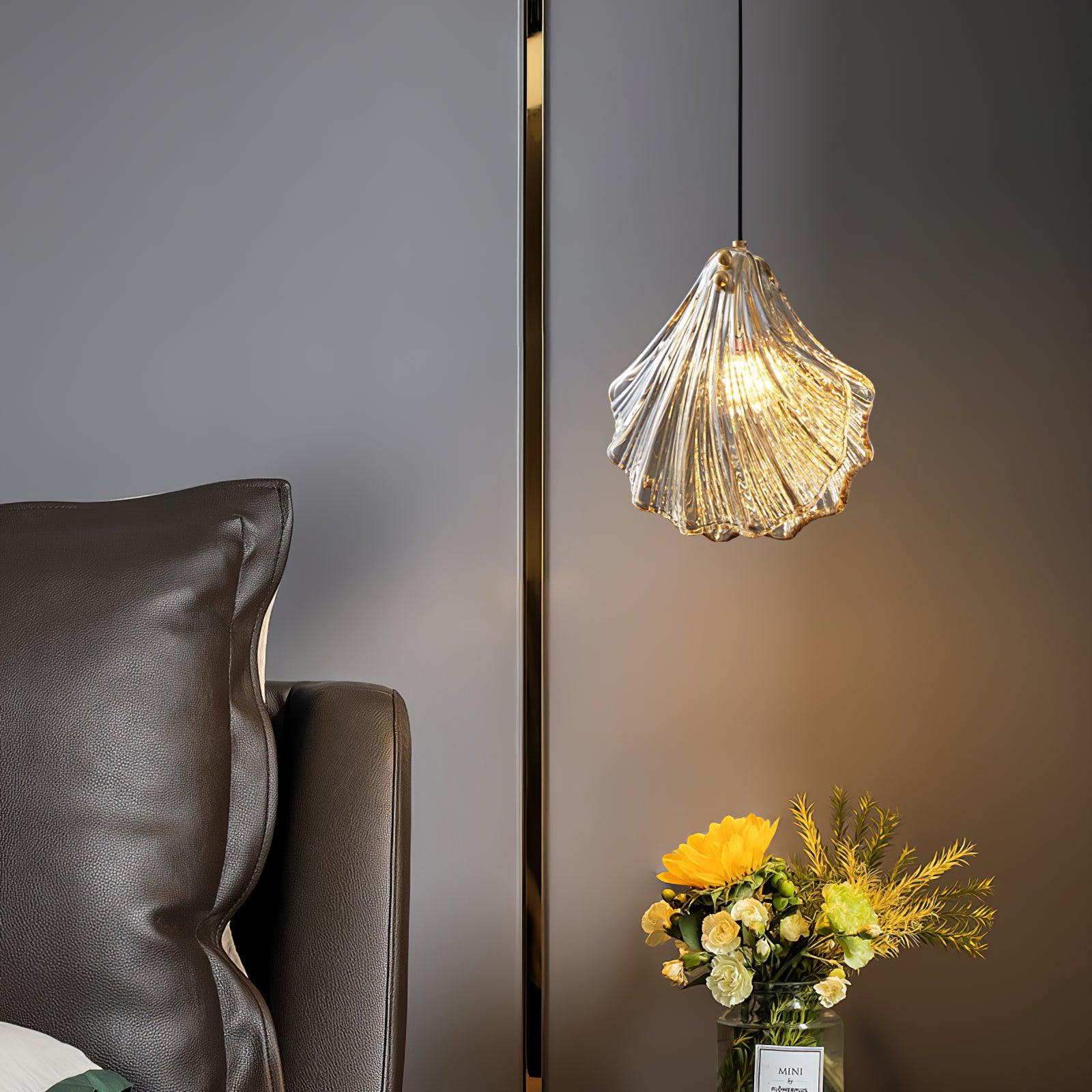 Covene Nordic Art Shell Mini Swag Glass Pendant Light