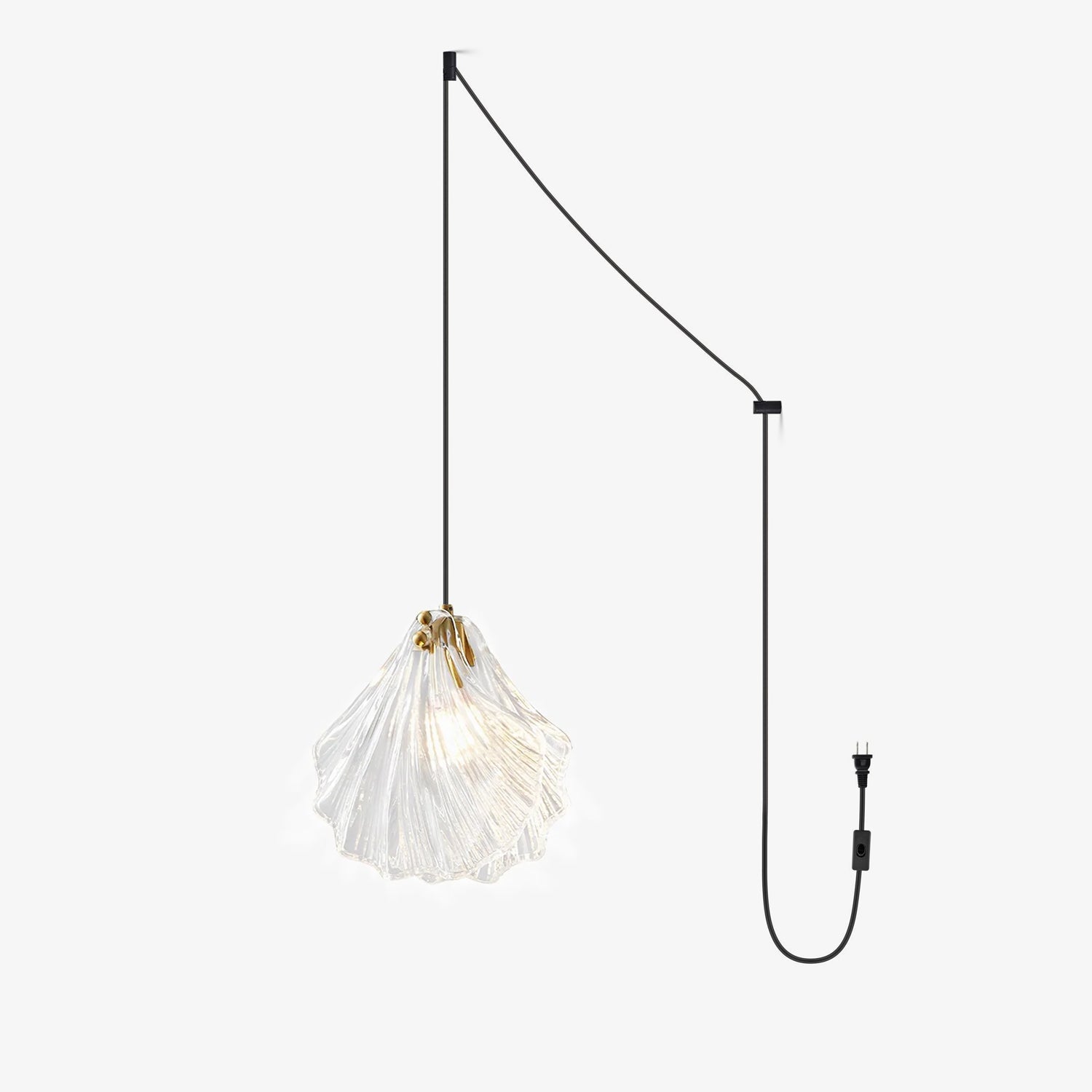 Covene Nordic Art Shell Mini Swag Glass Pendant Light