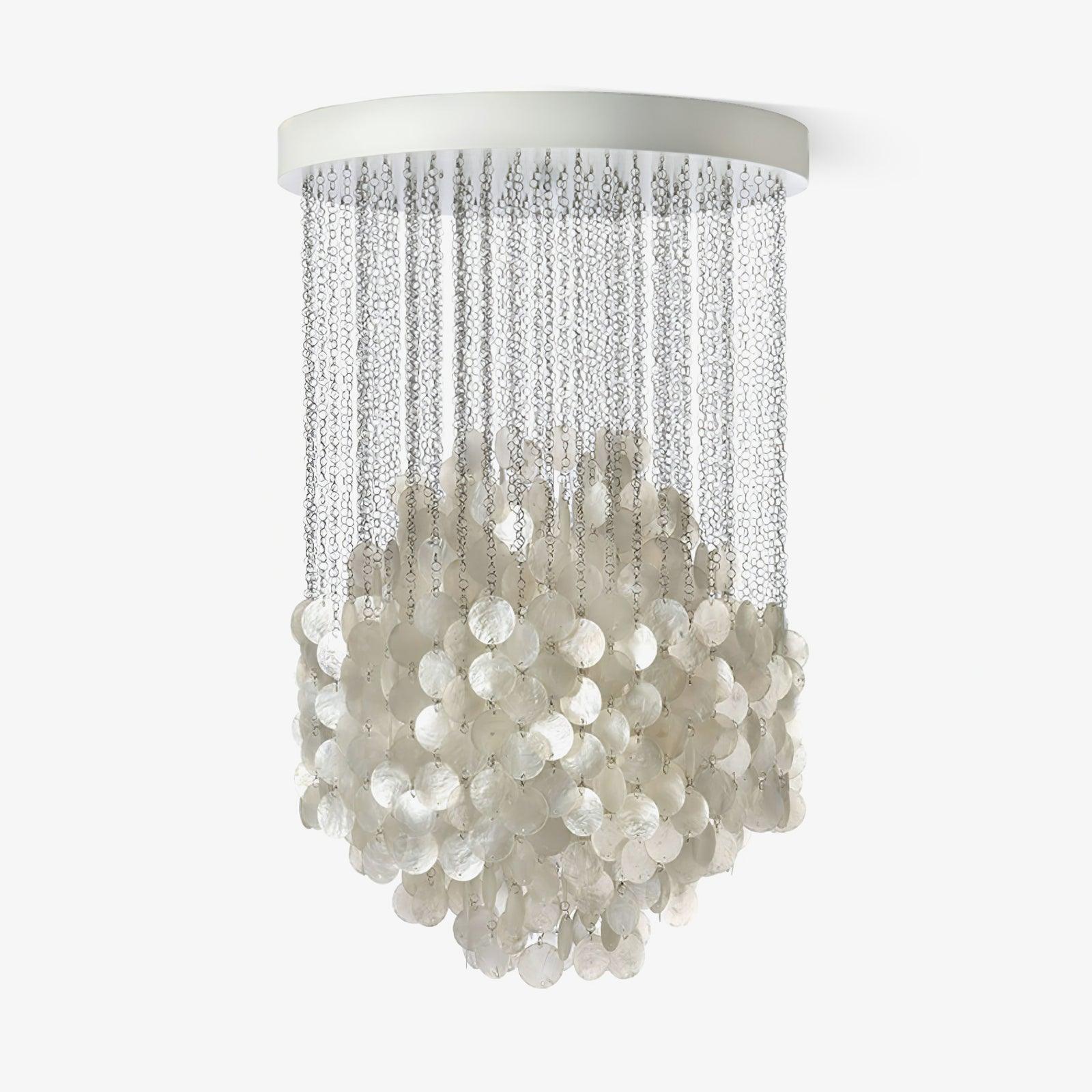 Neloza Coastal Shell Waterfall Pendant Light