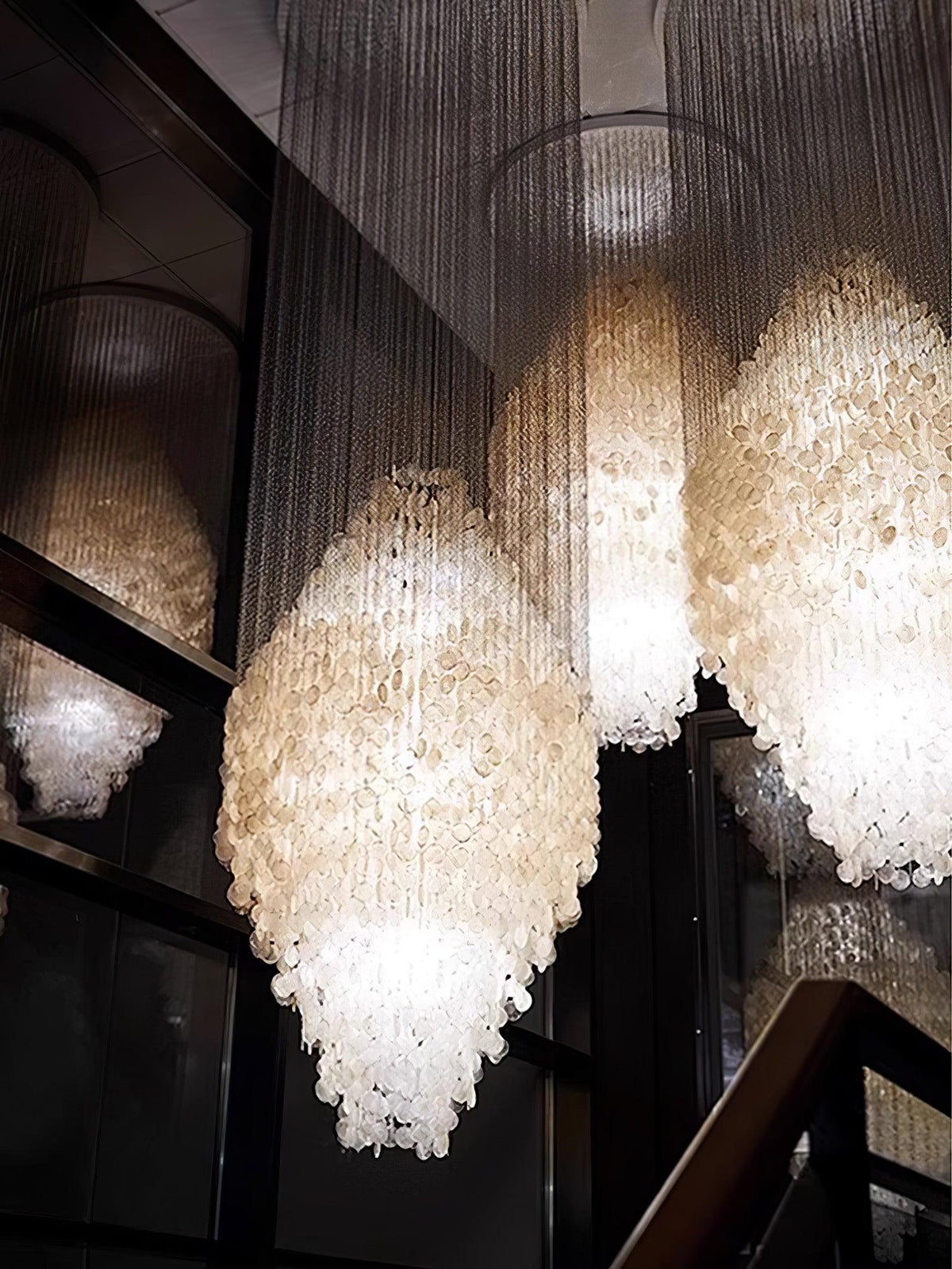 Neloza Coastal Shell Waterfall Pendant Light