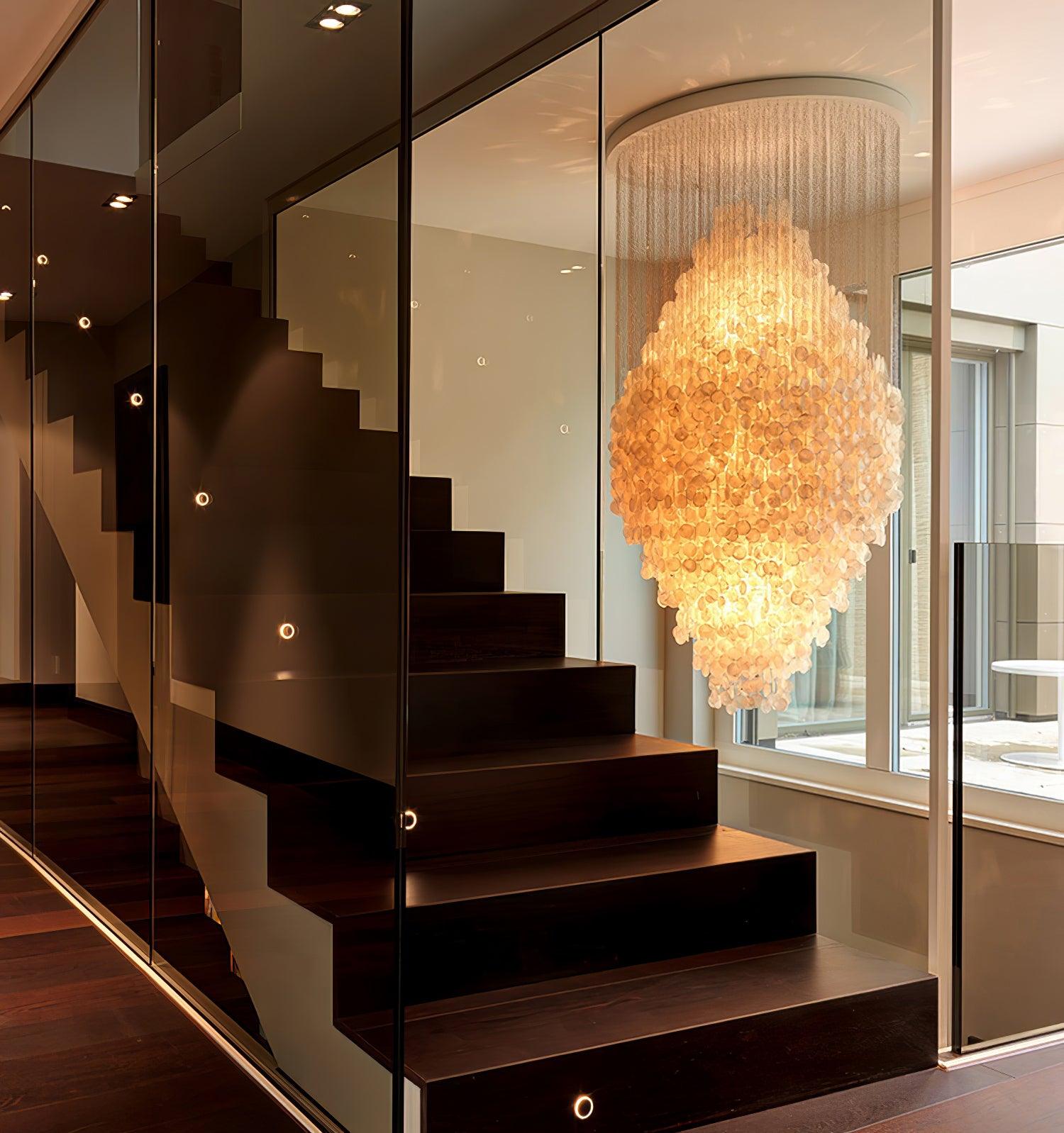 Neloza Coastal Shell Waterfall Pendant Light