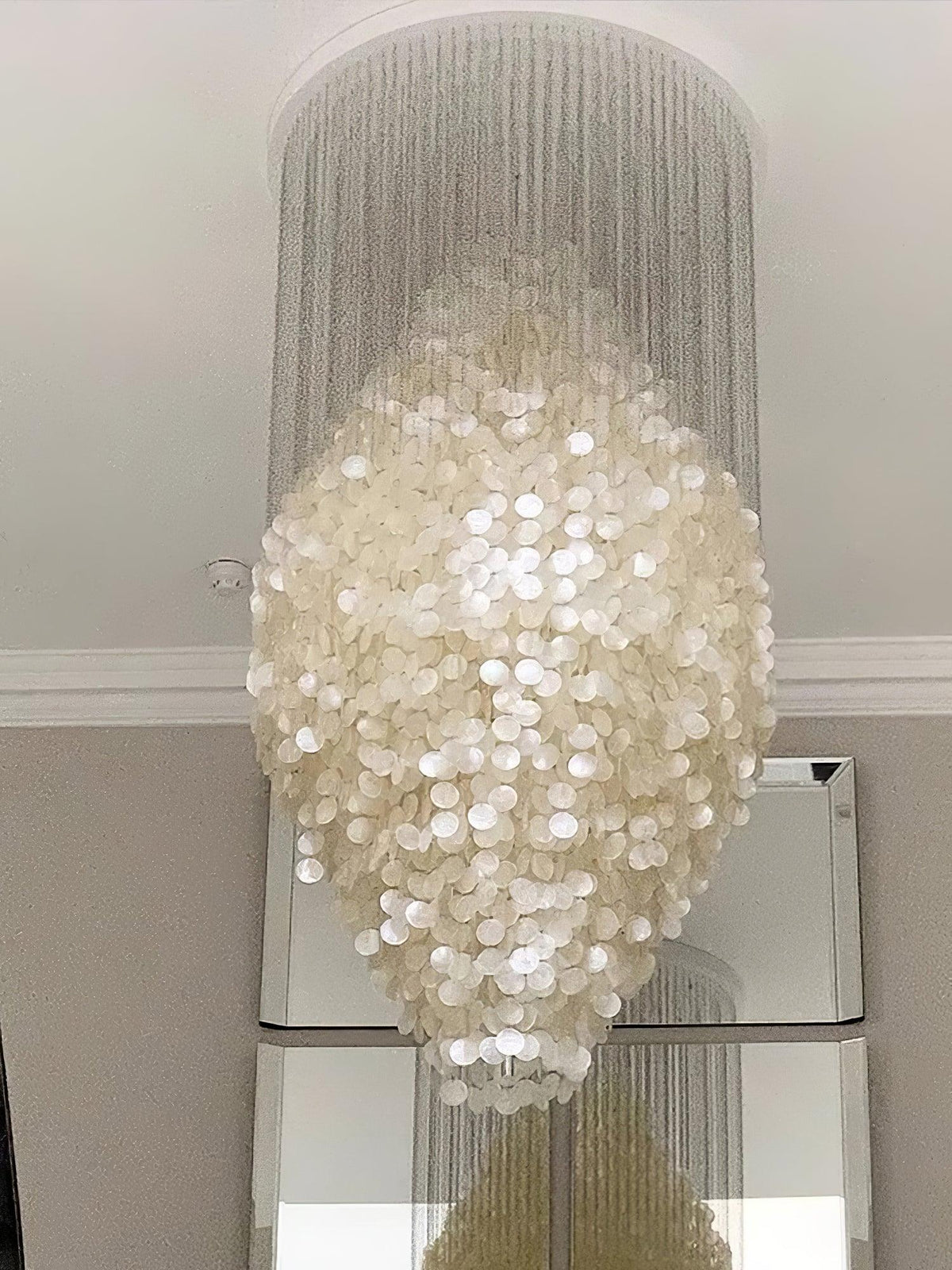 Neloza Coastal Shell Waterfall Pendant Light