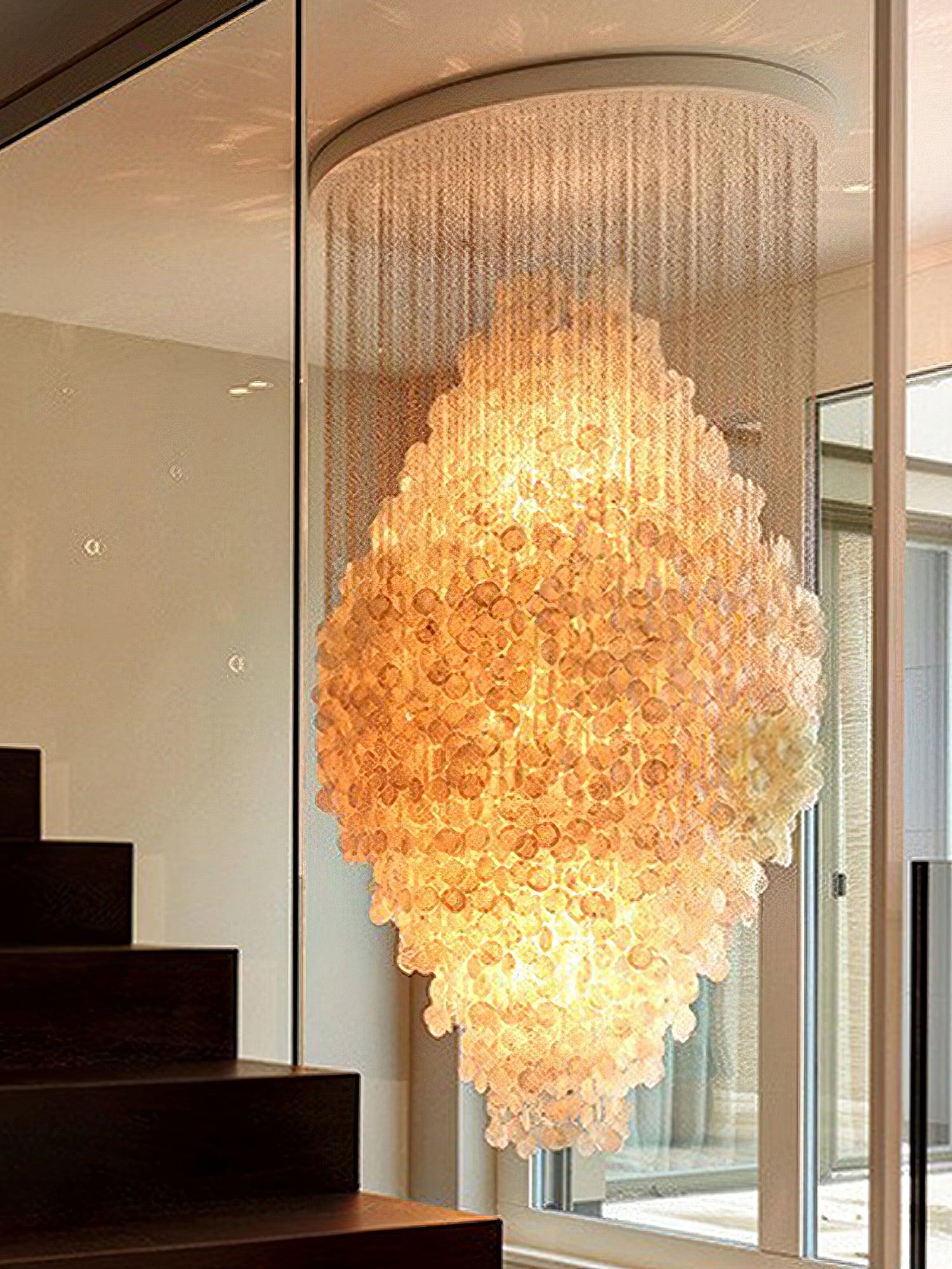 Neloza Coastal Shell Waterfall Pendant Light