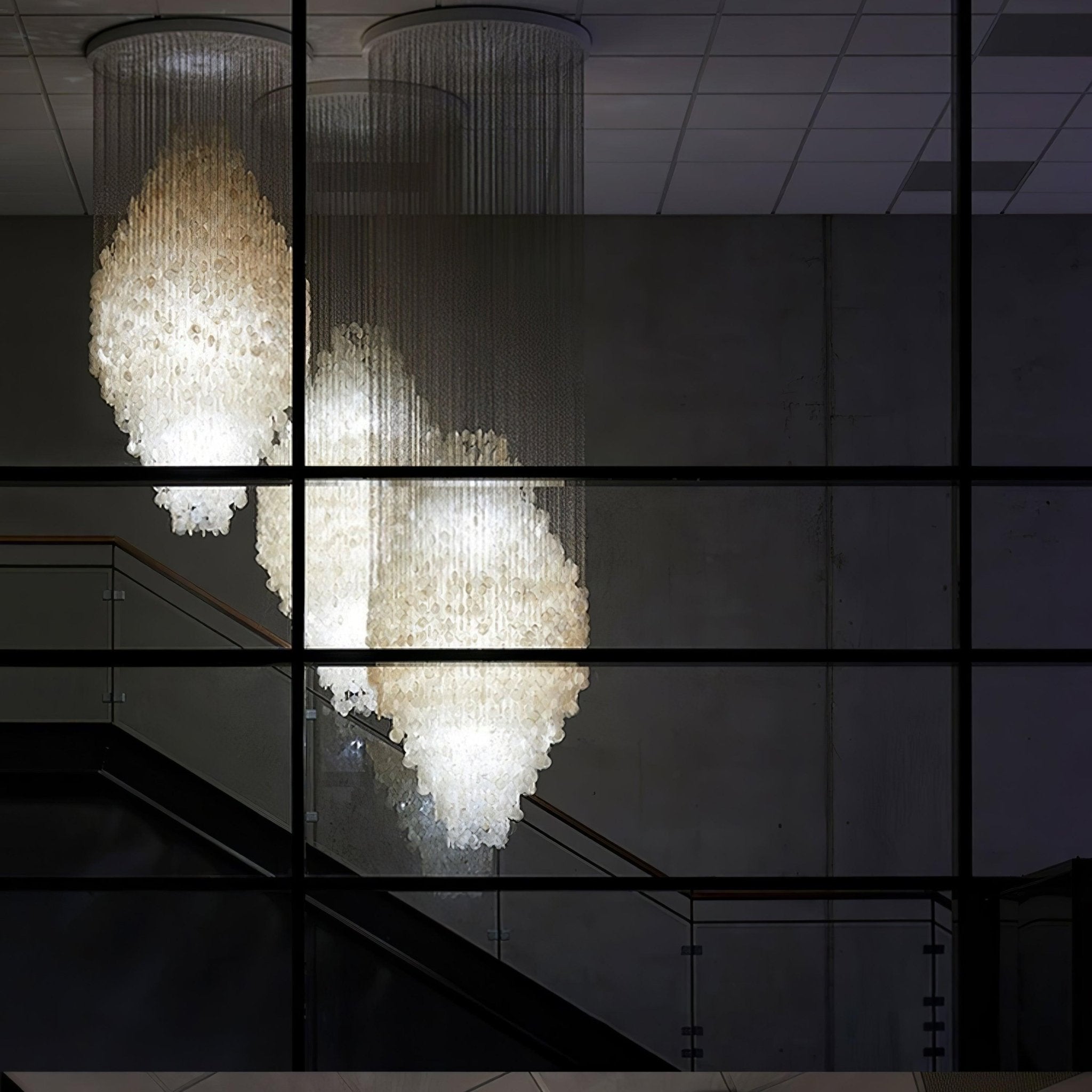 Neloza Coastal Shell Waterfall Pendant Light