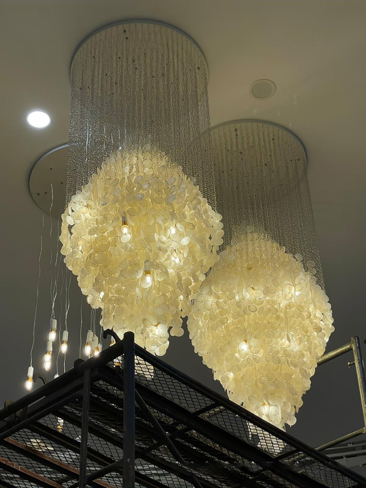 Neloza Coastal Shell Waterfall Pendant Light