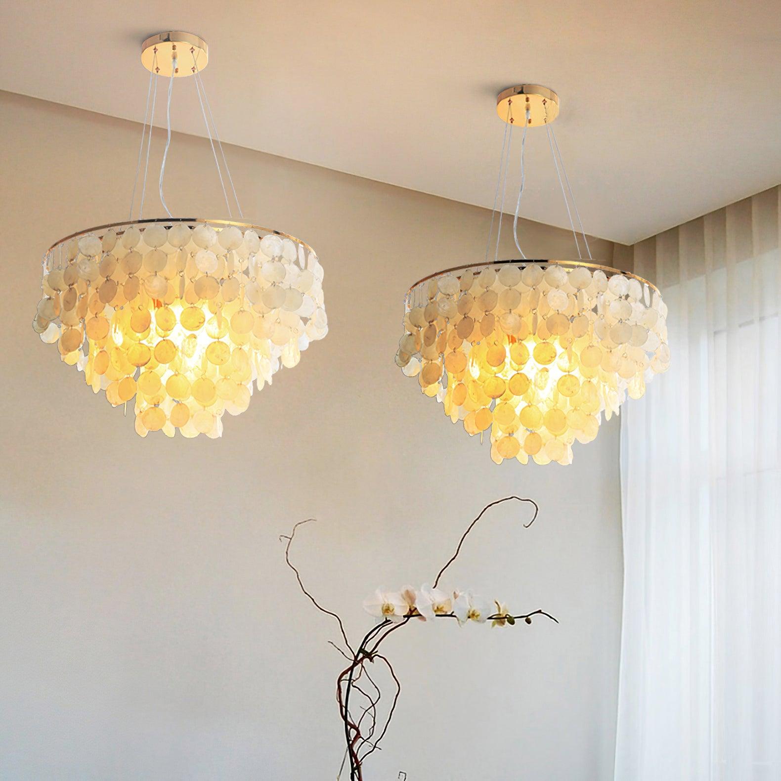Esileth Postmodern Luxury Shell Wind Chime Chandelier