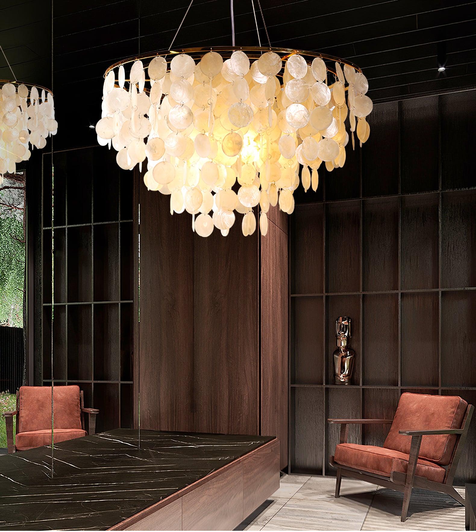 Esileth Postmodern Luxury Shell Wind Chime Chandelier