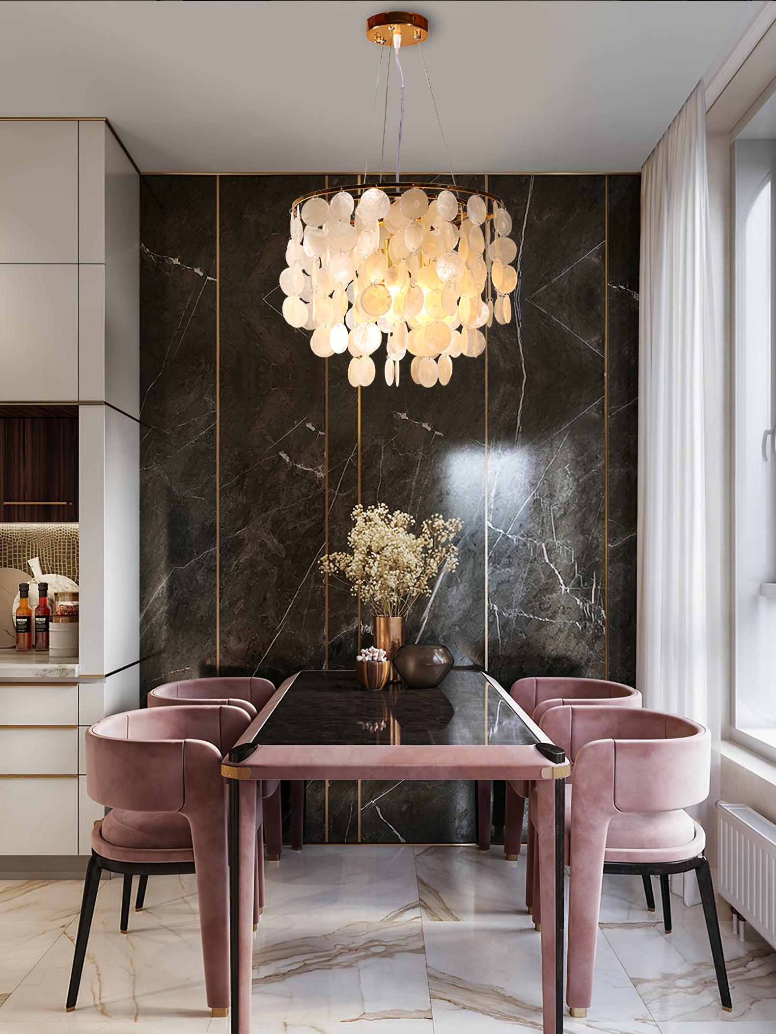 Esileth Postmodern Luxury Shell Wind Chime Chandelier