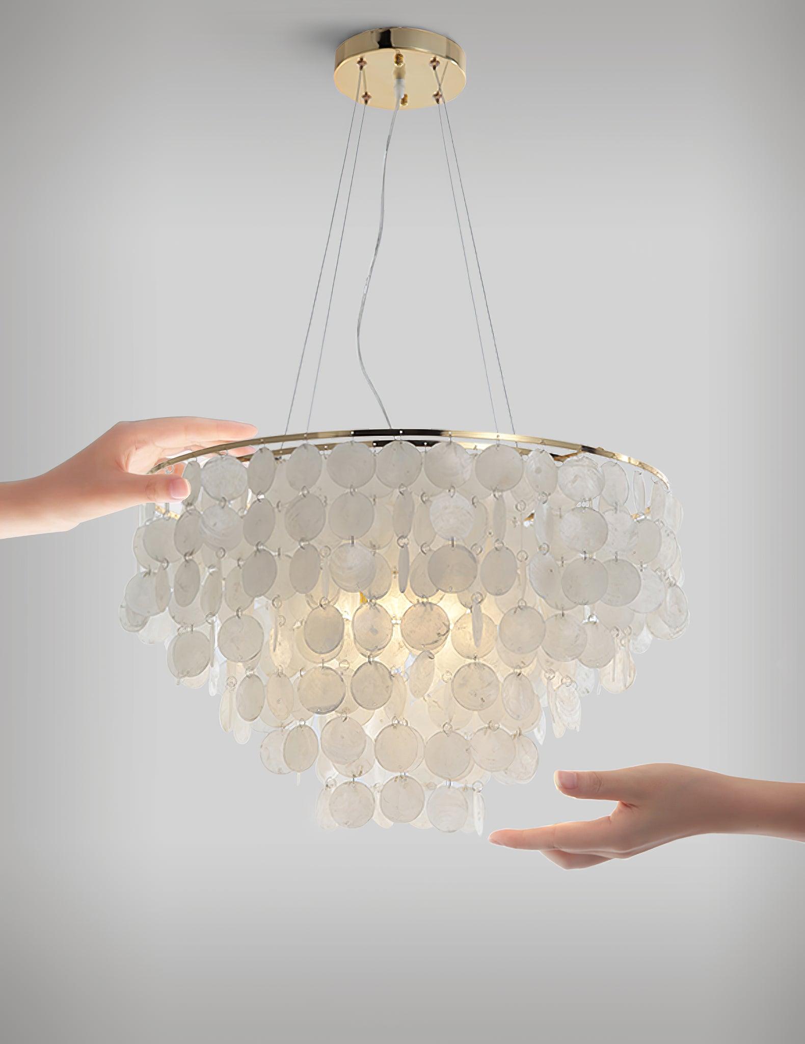 Esileth Postmodern Luxury Shell Wind Chime Chandelier