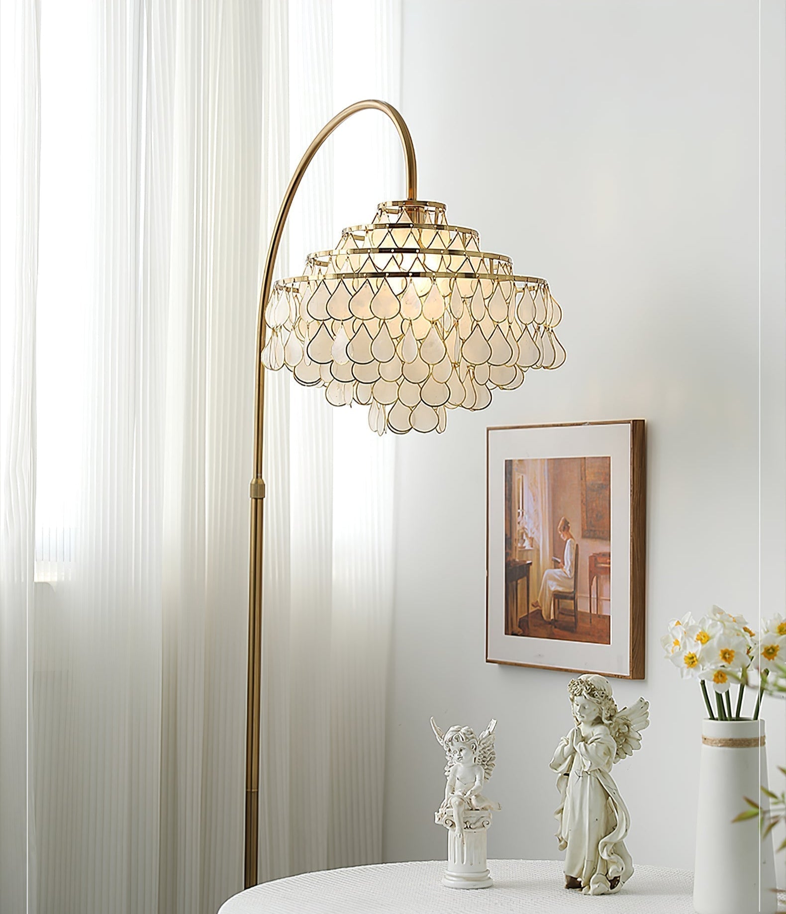 Emily Luxury Shell Floor Lamp