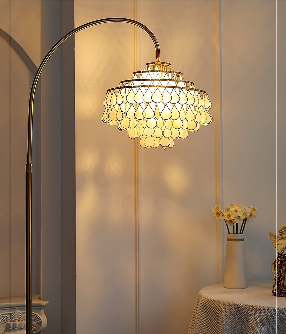 Emily Luxury Shell Floor Lamp