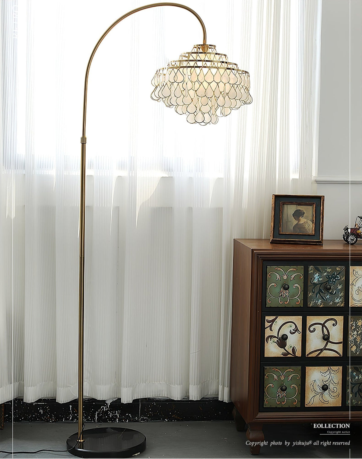 Emily Luxury Shell Floor Lamp