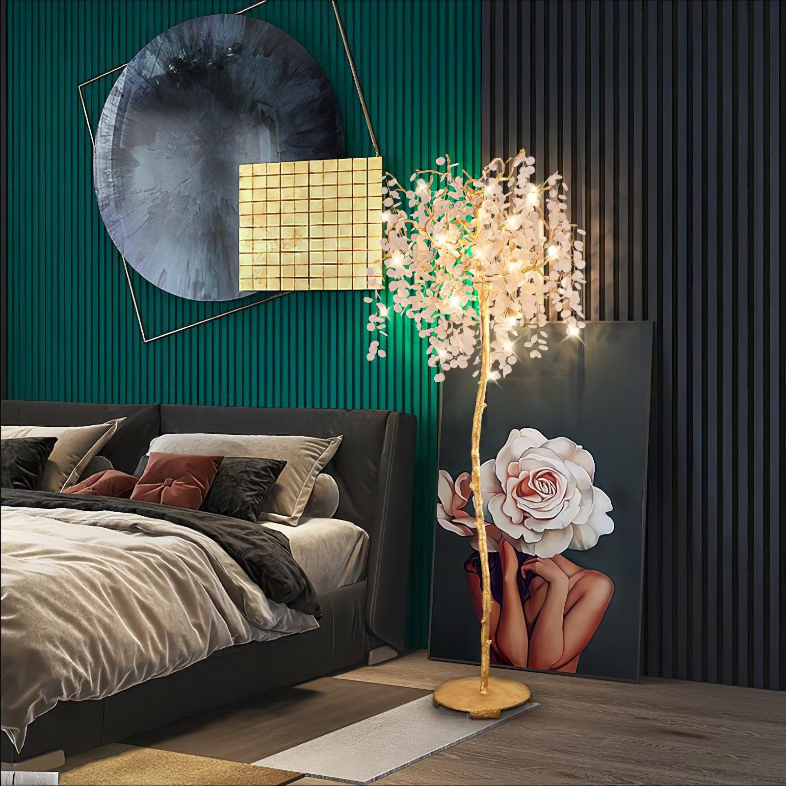 Arsorir Glass Tree Floor Lamp