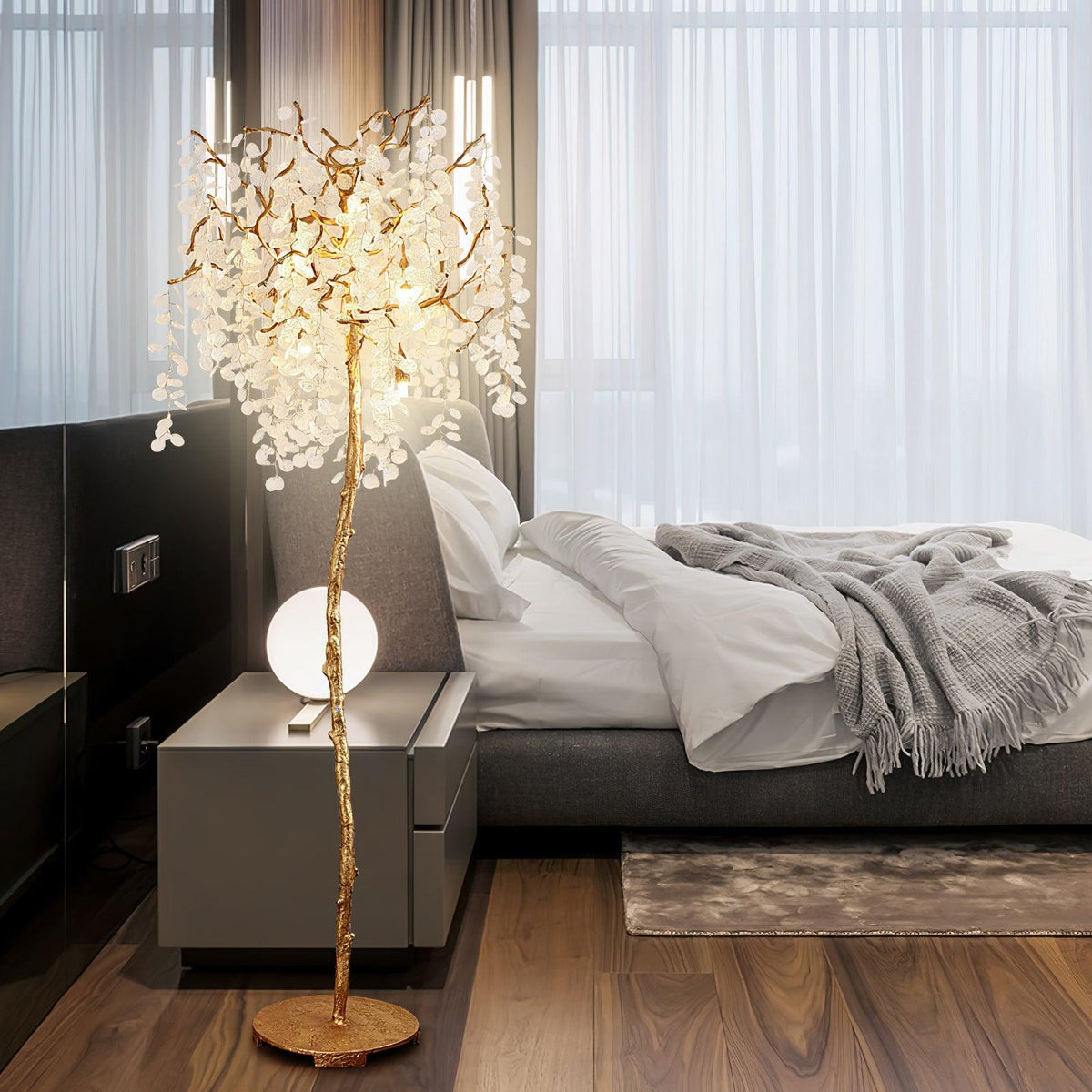 Arsorir Glass Tree Floor Lamp
