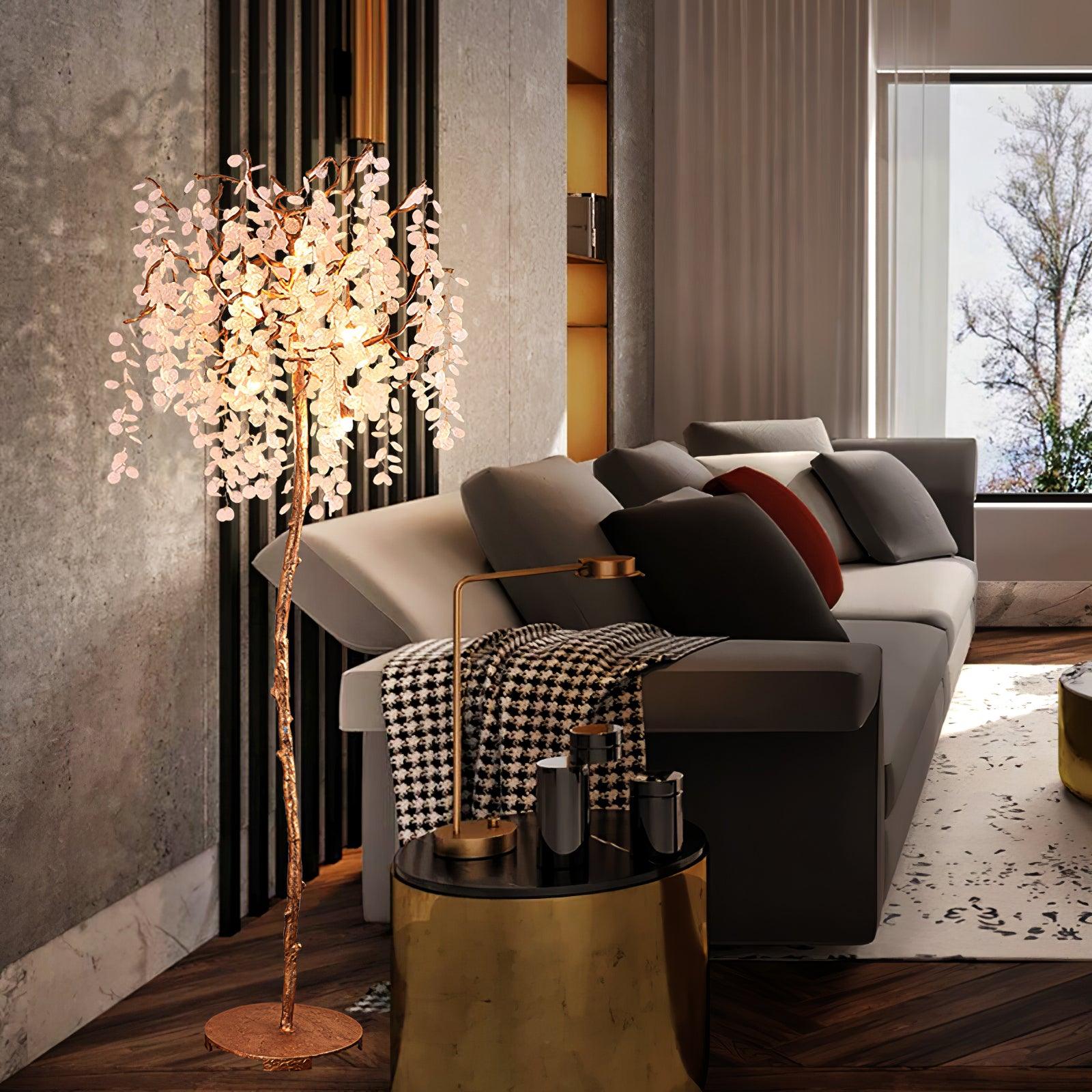 Arsorir Glass Tree Floor Lamp