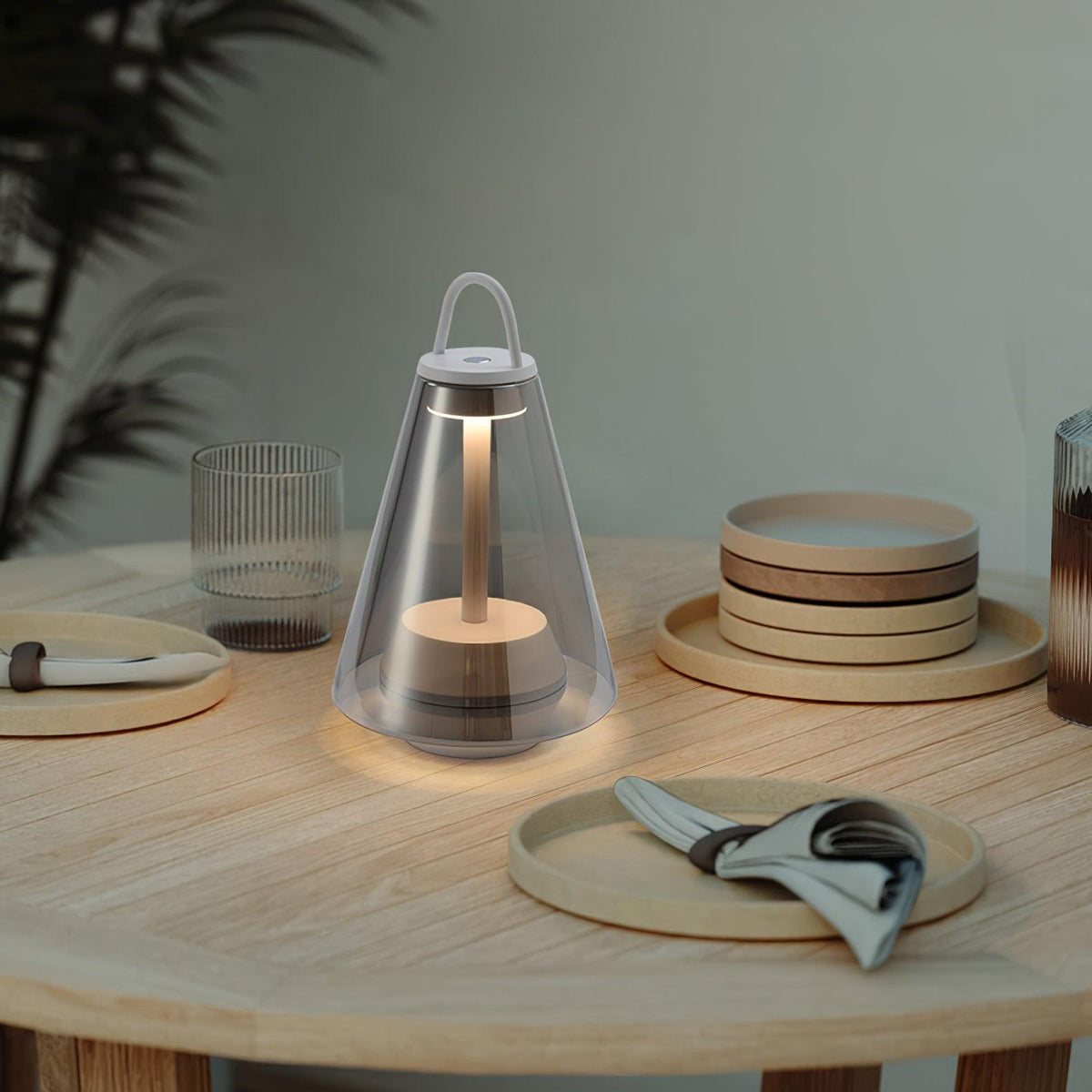 Emarir Scandinavian Glass Table Lamp