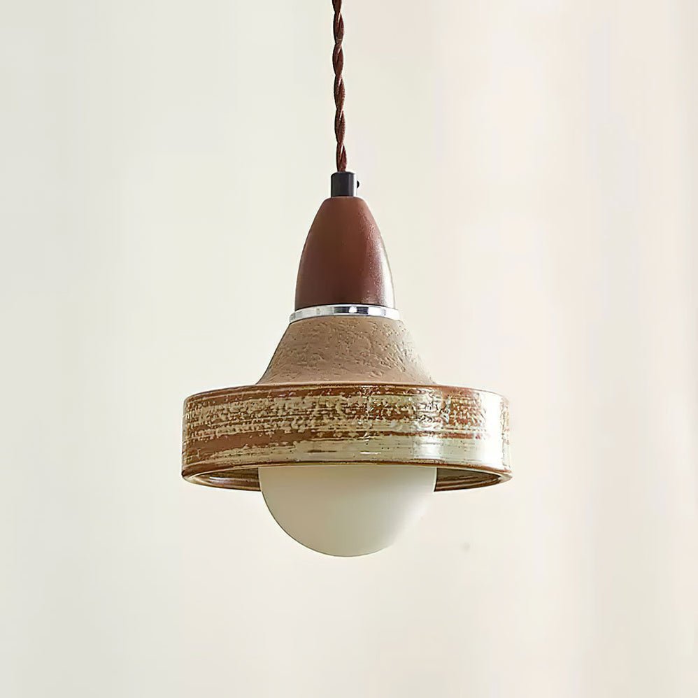 Sierra Premium Nordic Art Ceramics Wood Pendant Lamp