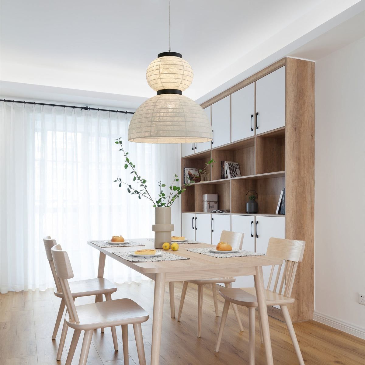 Uldoror Traditional Art Modern Silk Pendant Light