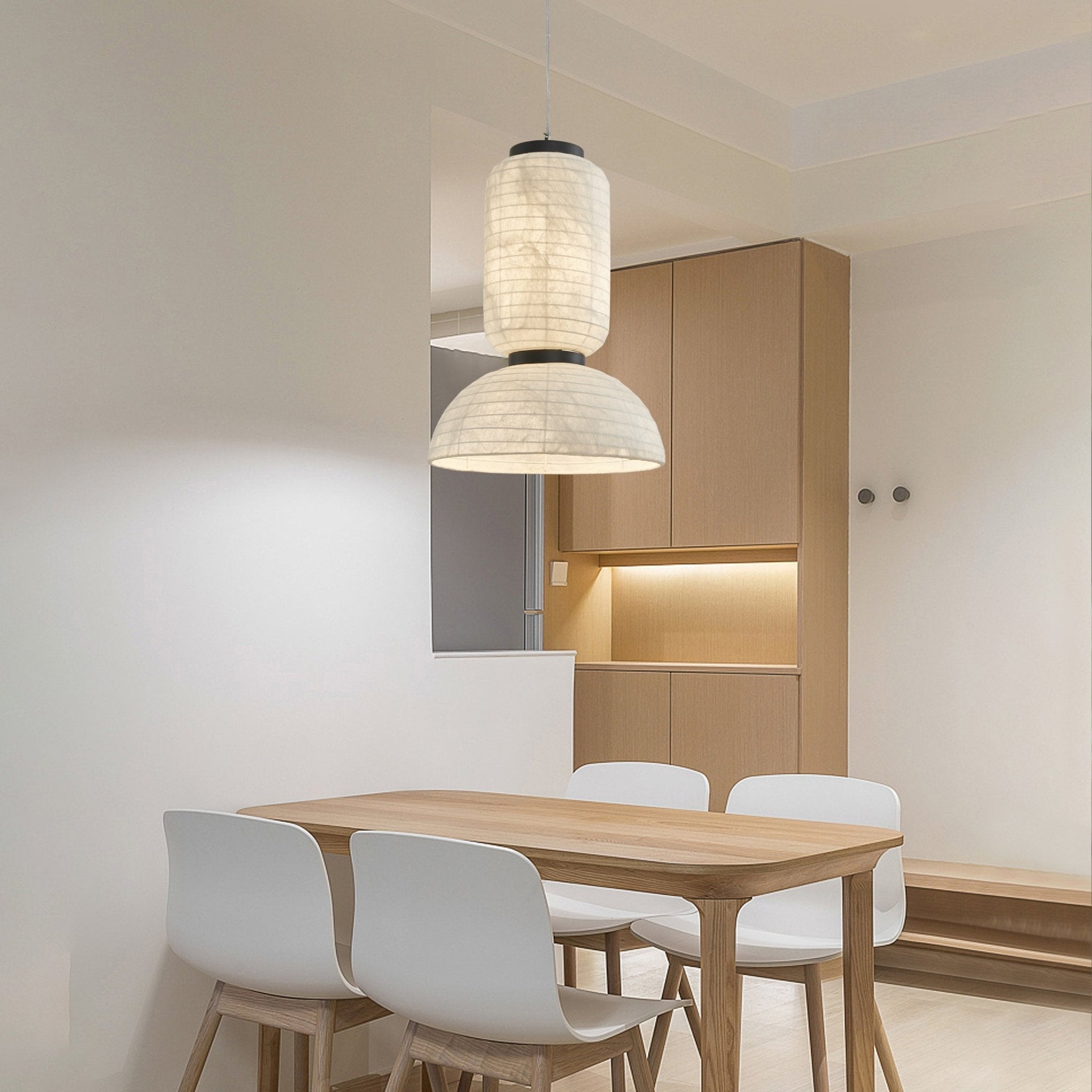Uldoror Traditional Art Modern Silk Pendant Light