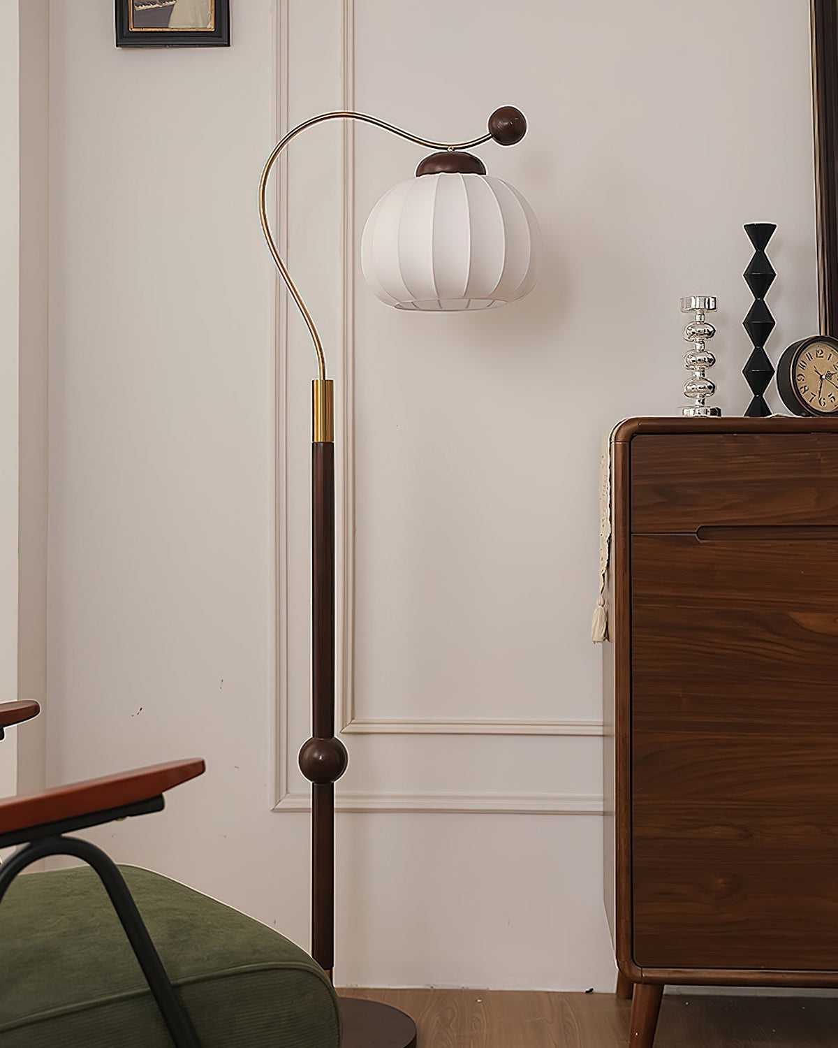 Devenor Silk Wood Floor Lamp