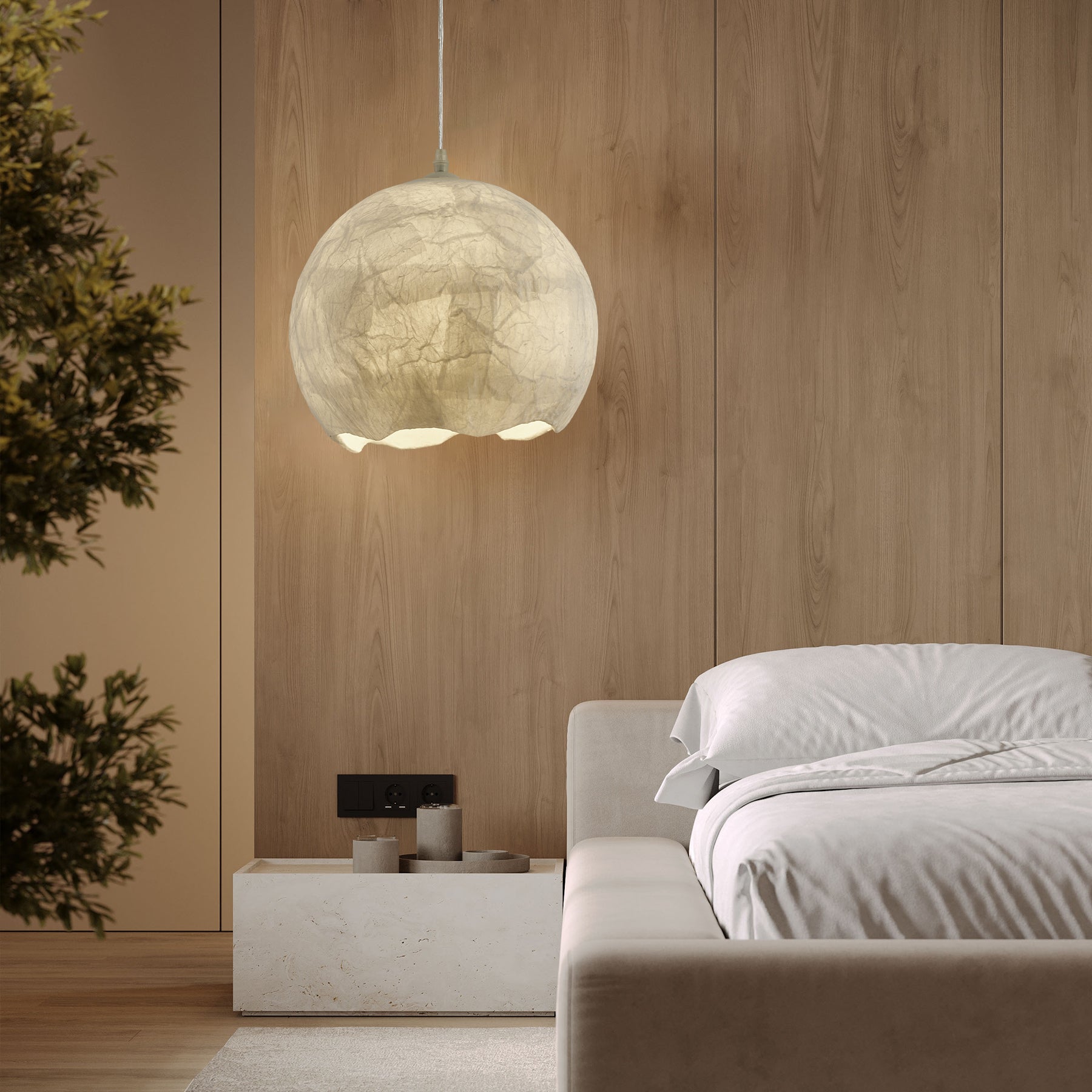 Nest Organic Silk Pendant Lamp
