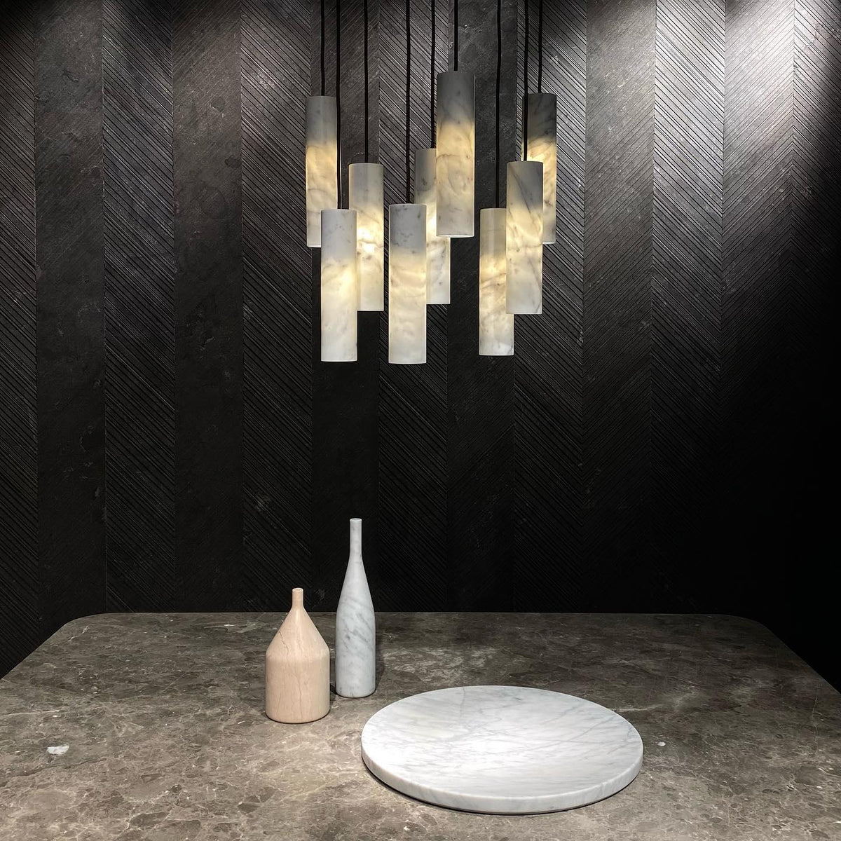 Lunexi Cluster Alabaster Pendant Light