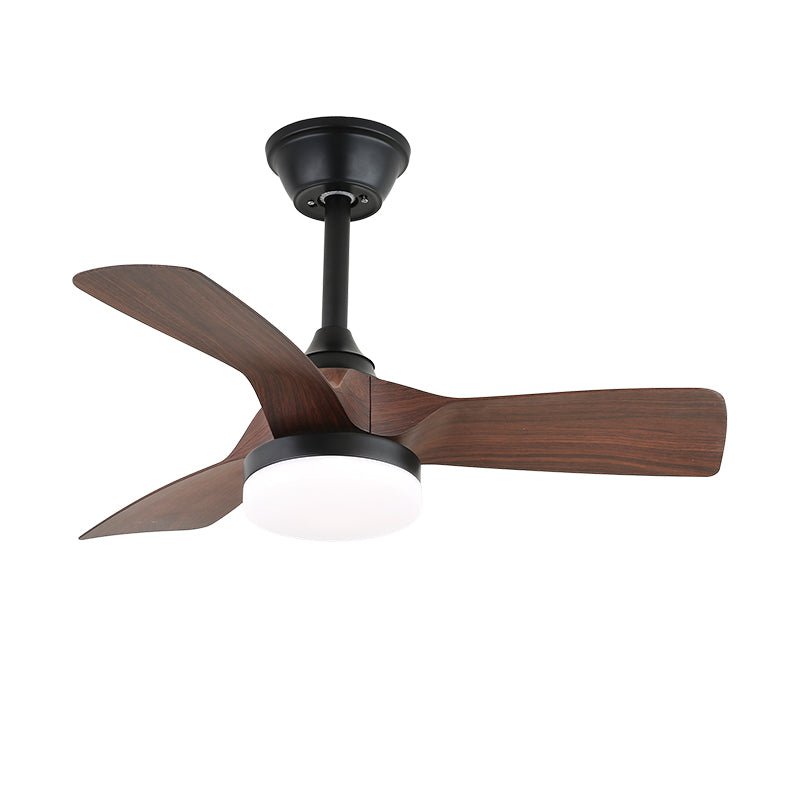 Elvelira Minimalist Black Wood Ceiling Fan Light