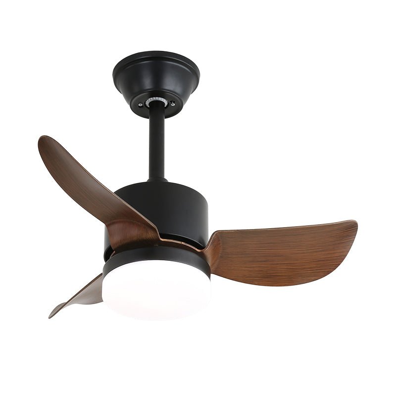 Elvelira Minimalist Black Wood Ceiling Fan Light