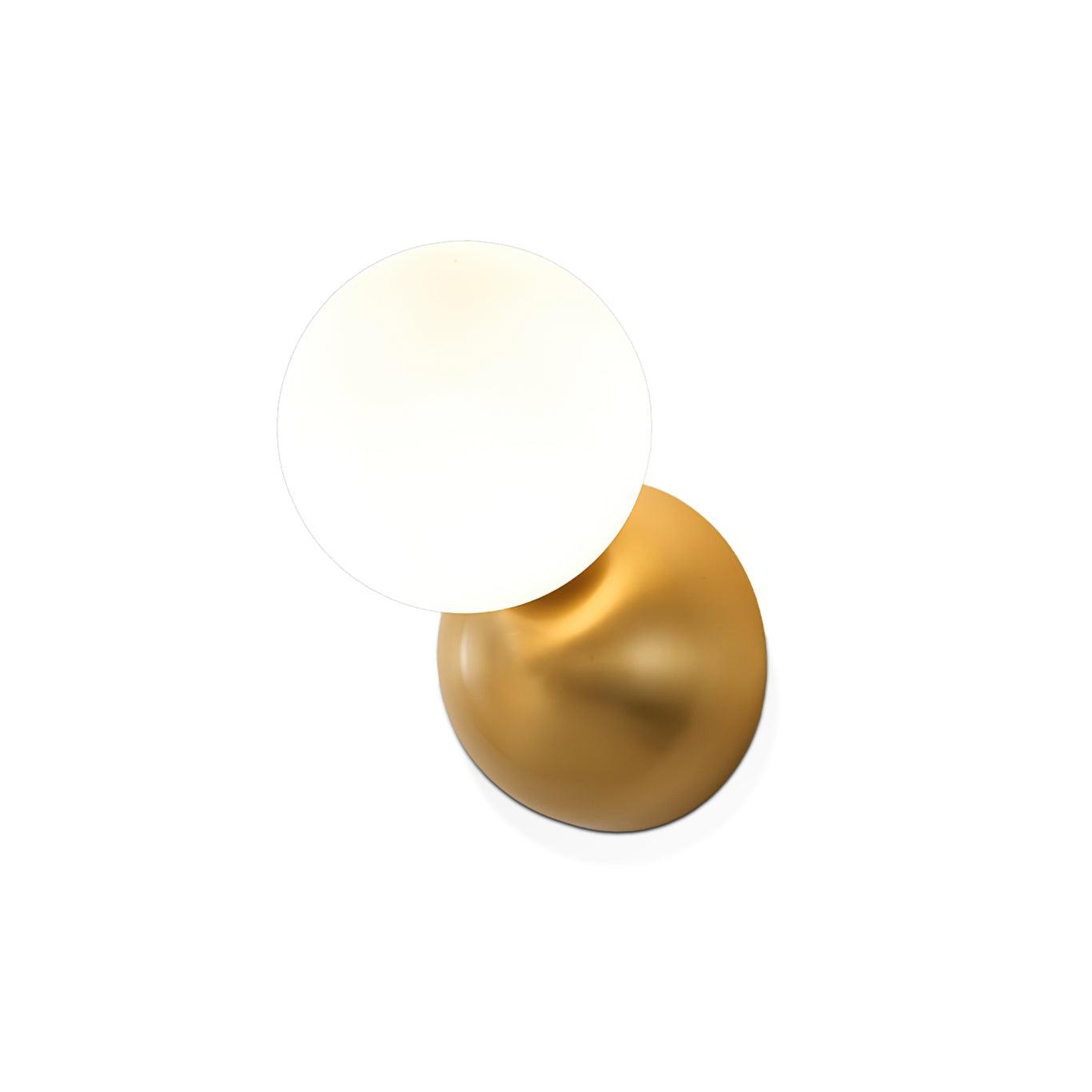 Velirina Sphere Glass Brass Wall Light