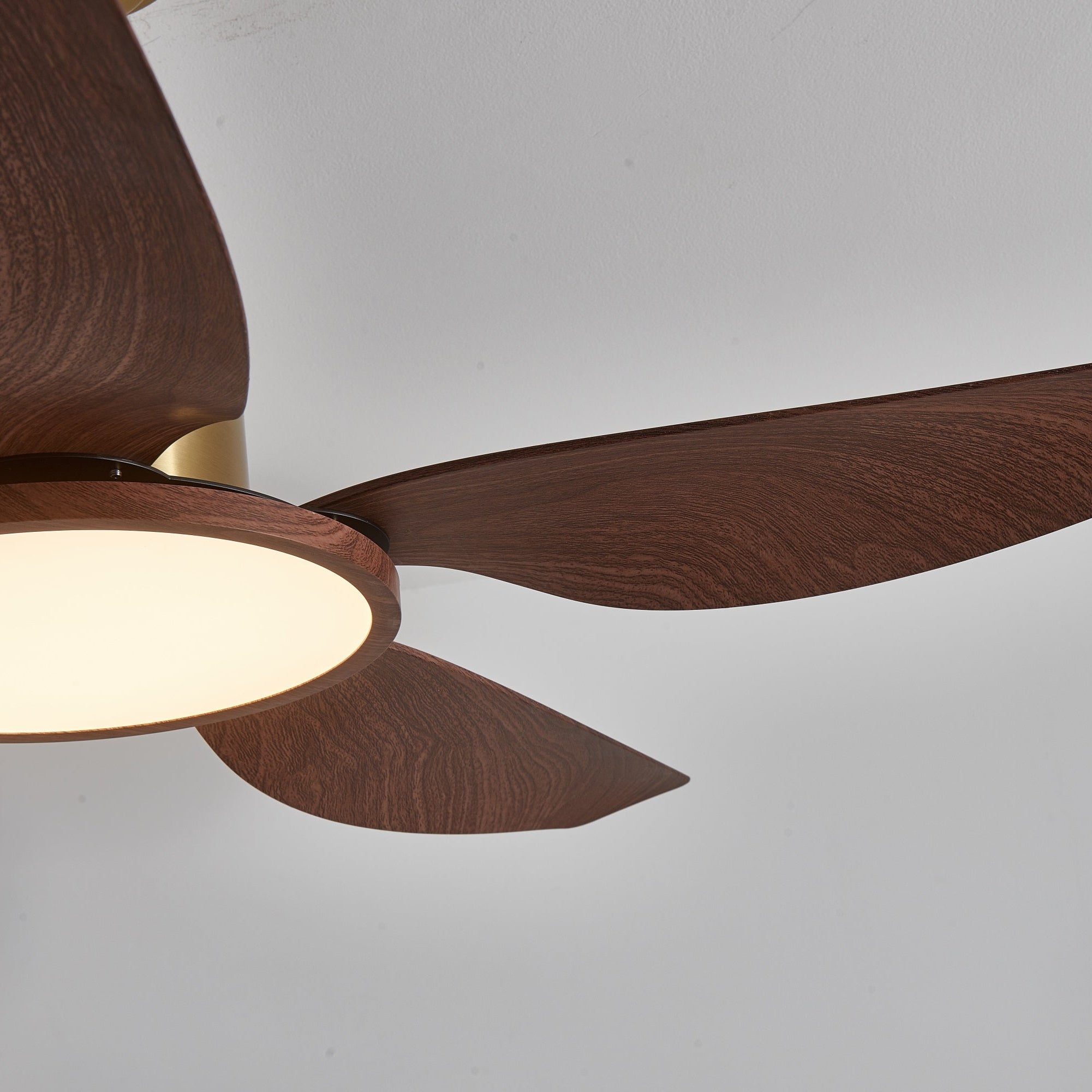 Aurelia Modern Wood Brass Ceiling Fan Light - Neutral Decor