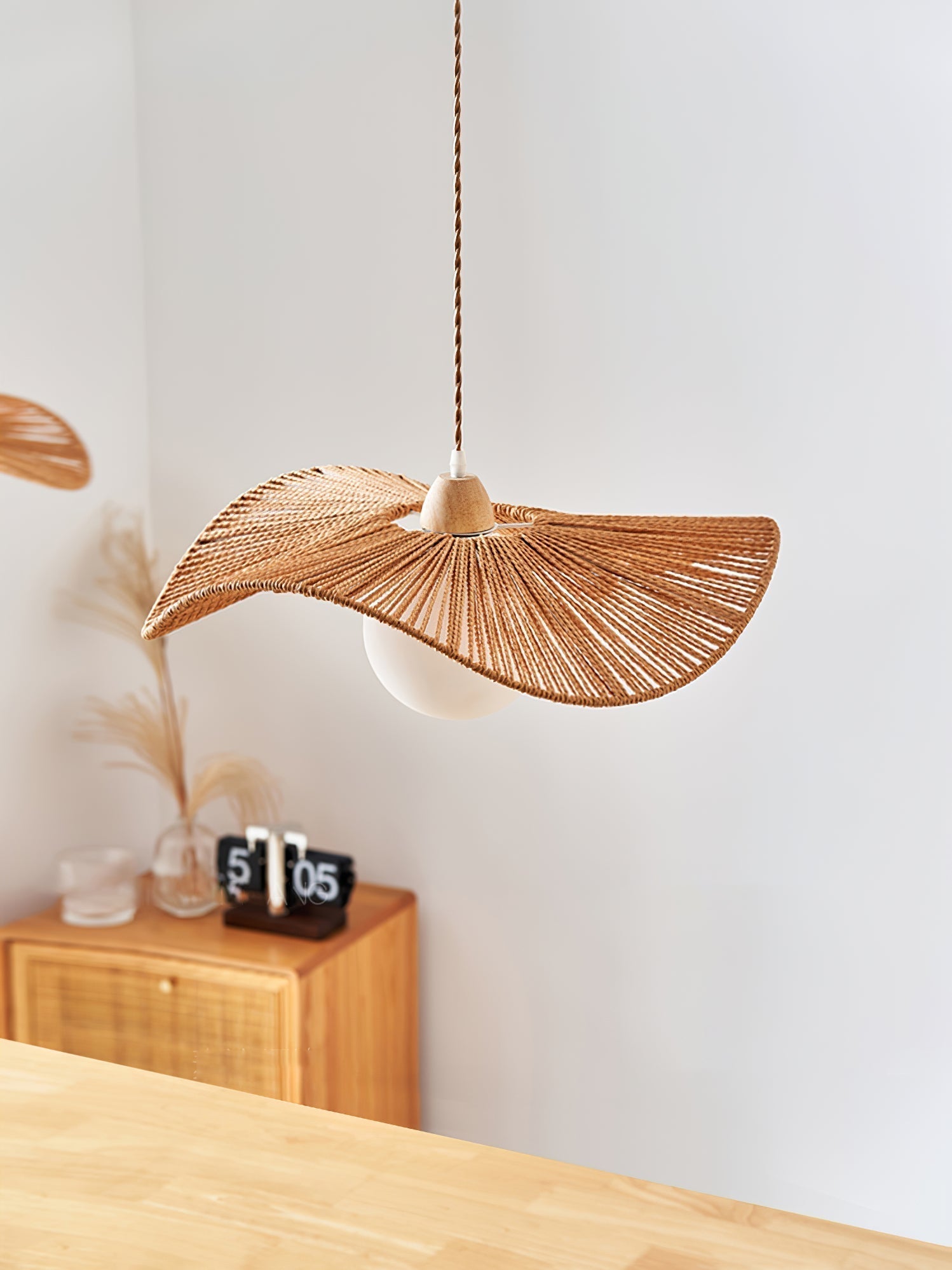 Yaslen Art Natural Woven Pendant Lamp