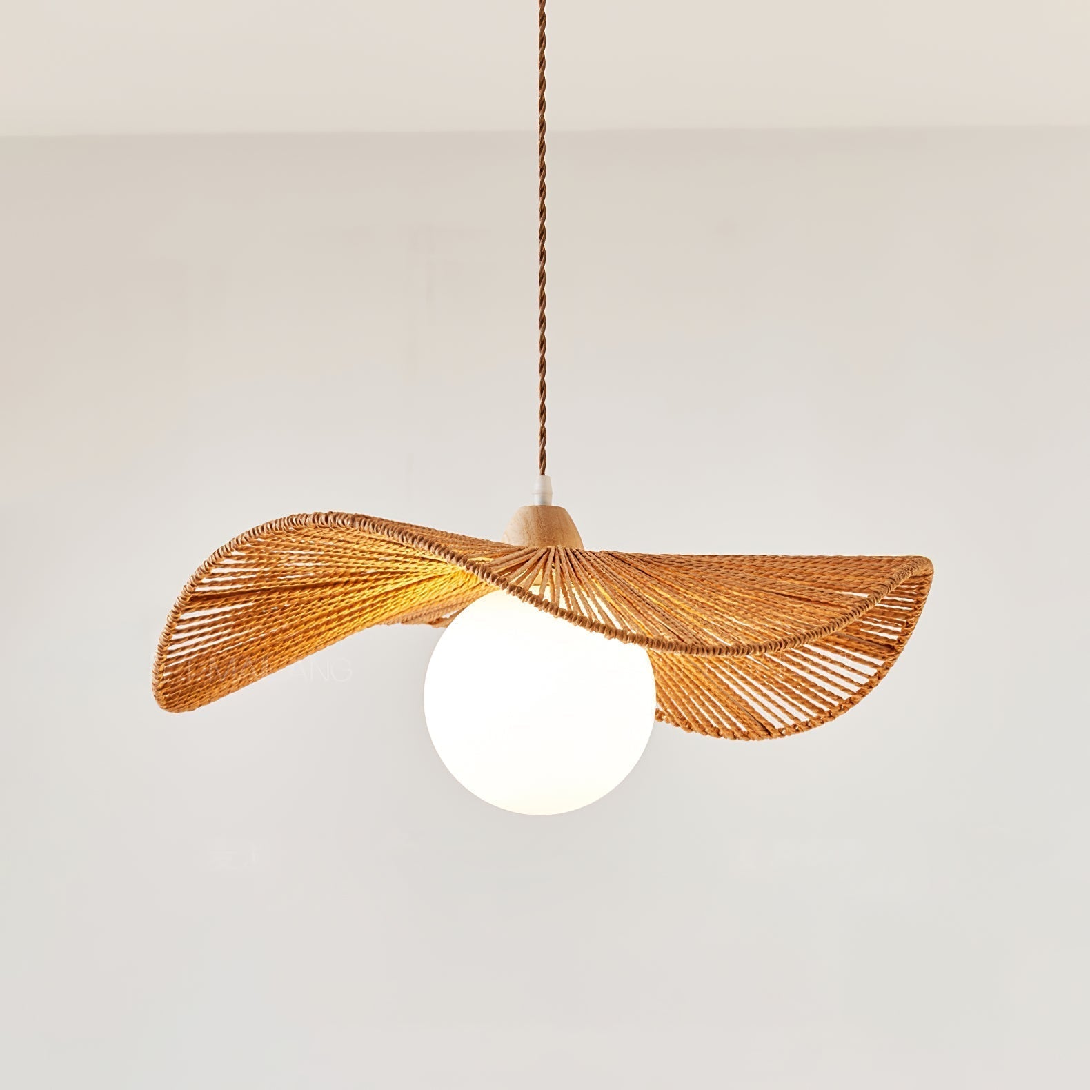 Yaslen Art Natural Woven Pendant Lamp